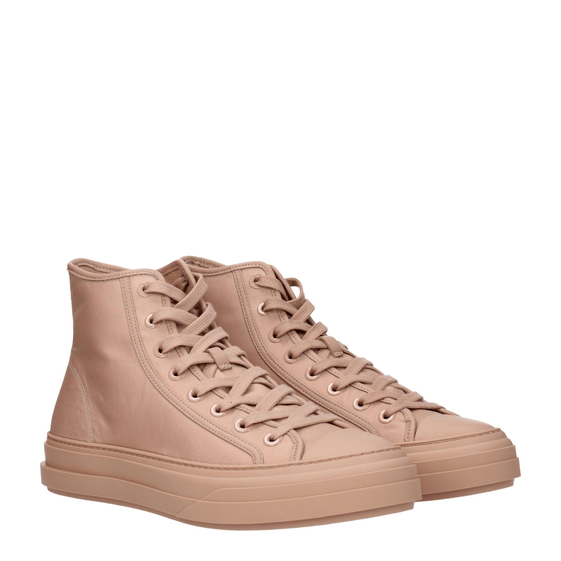 Valentino Garavani Pink Fabric High Top Sneakers | Regal Royce