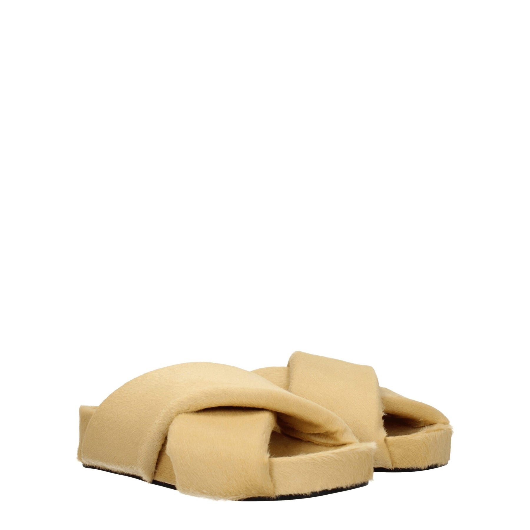 Jil Sander Beige Horsehair Slippers | Regal Royce