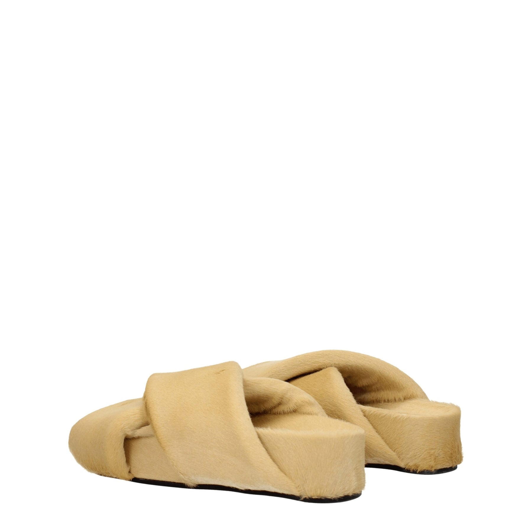 Jil Sander Beige Horsehair Slippers | Regal Royce