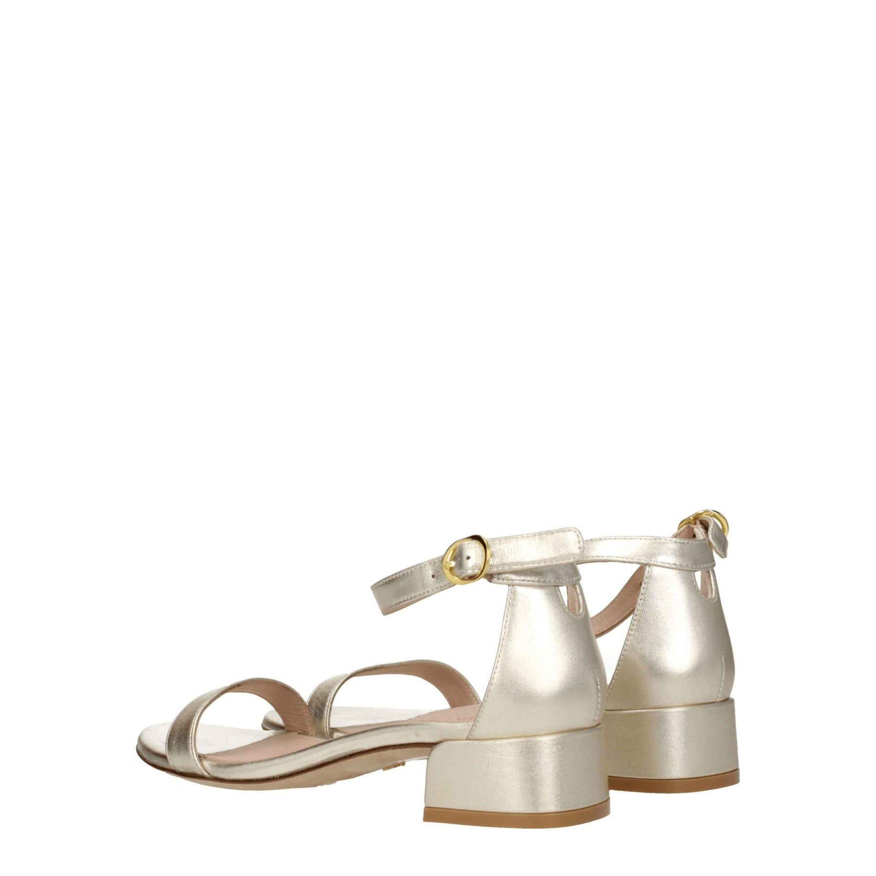 Stuart Weitzman Gold Leather Flat Sandals | Regal Royce