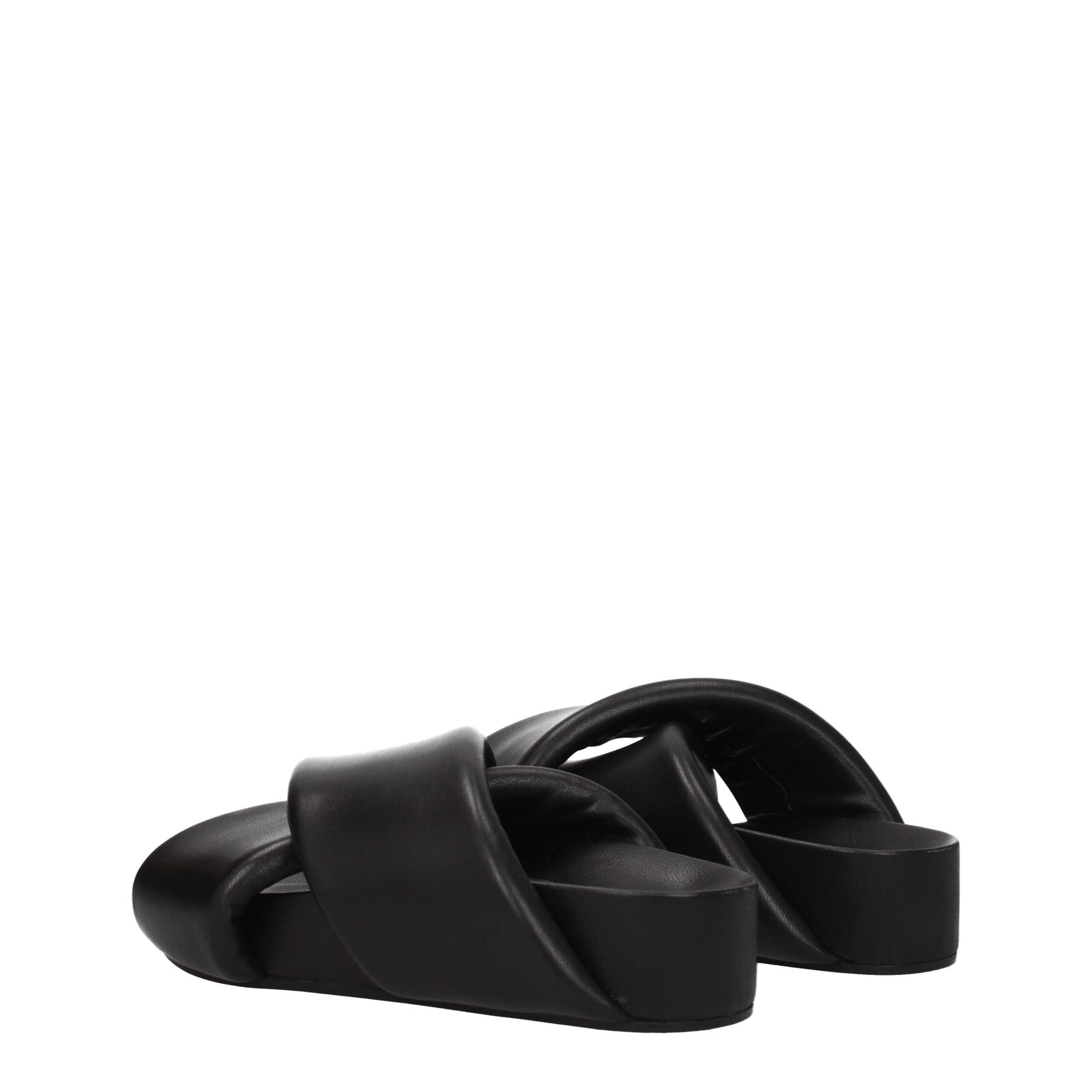 Jil Sander Black Leather Slippers | Regal Royce