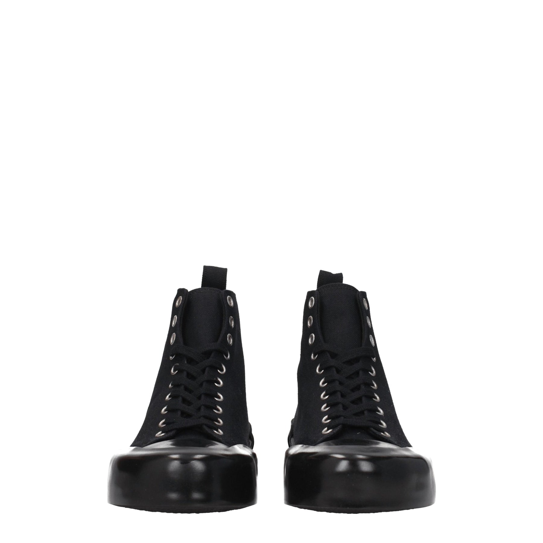 Jil Sander Black Fabric High Top Sneakers | Regal Royce