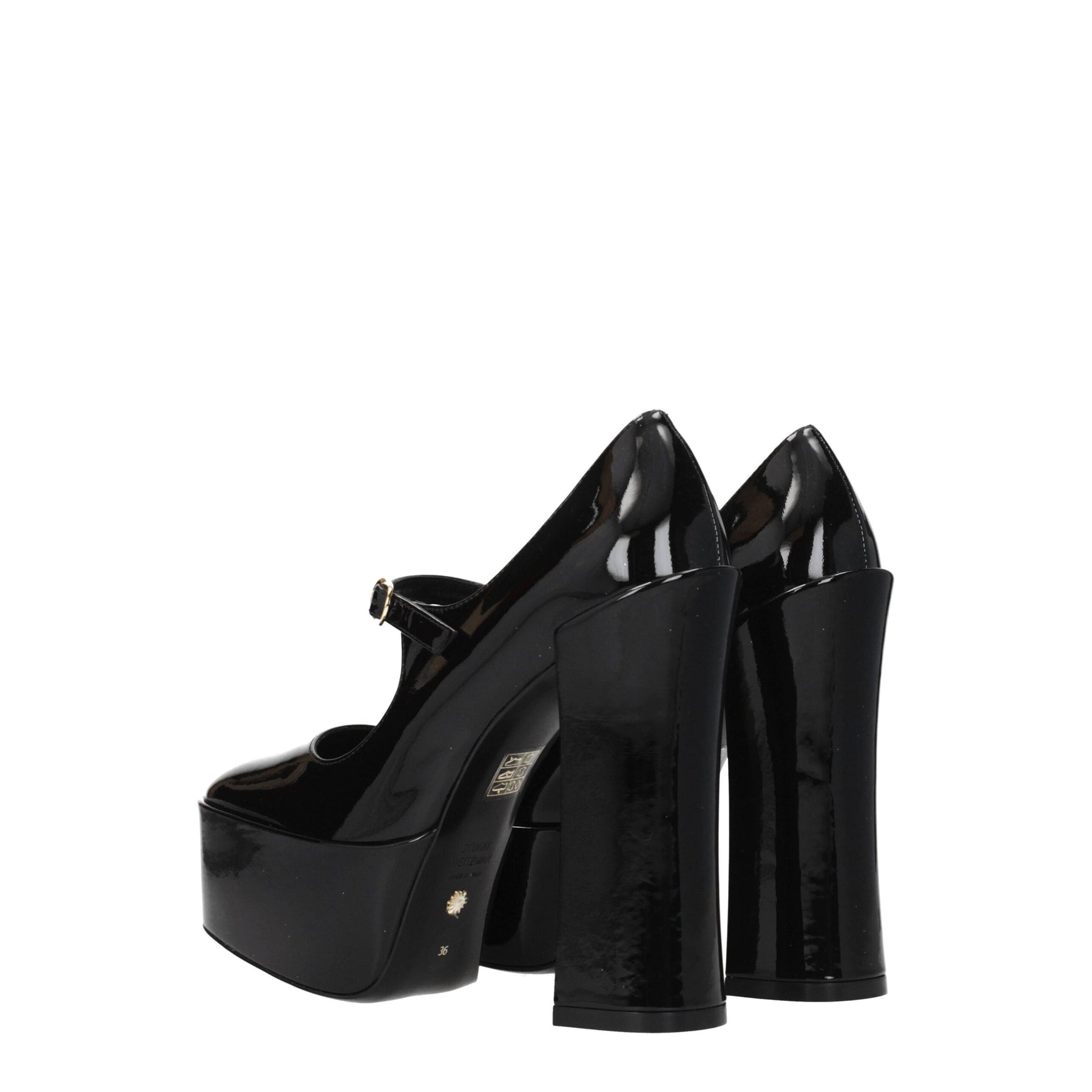 Stuart Weitzman Black Leather Platform Pumps | Regal Royce