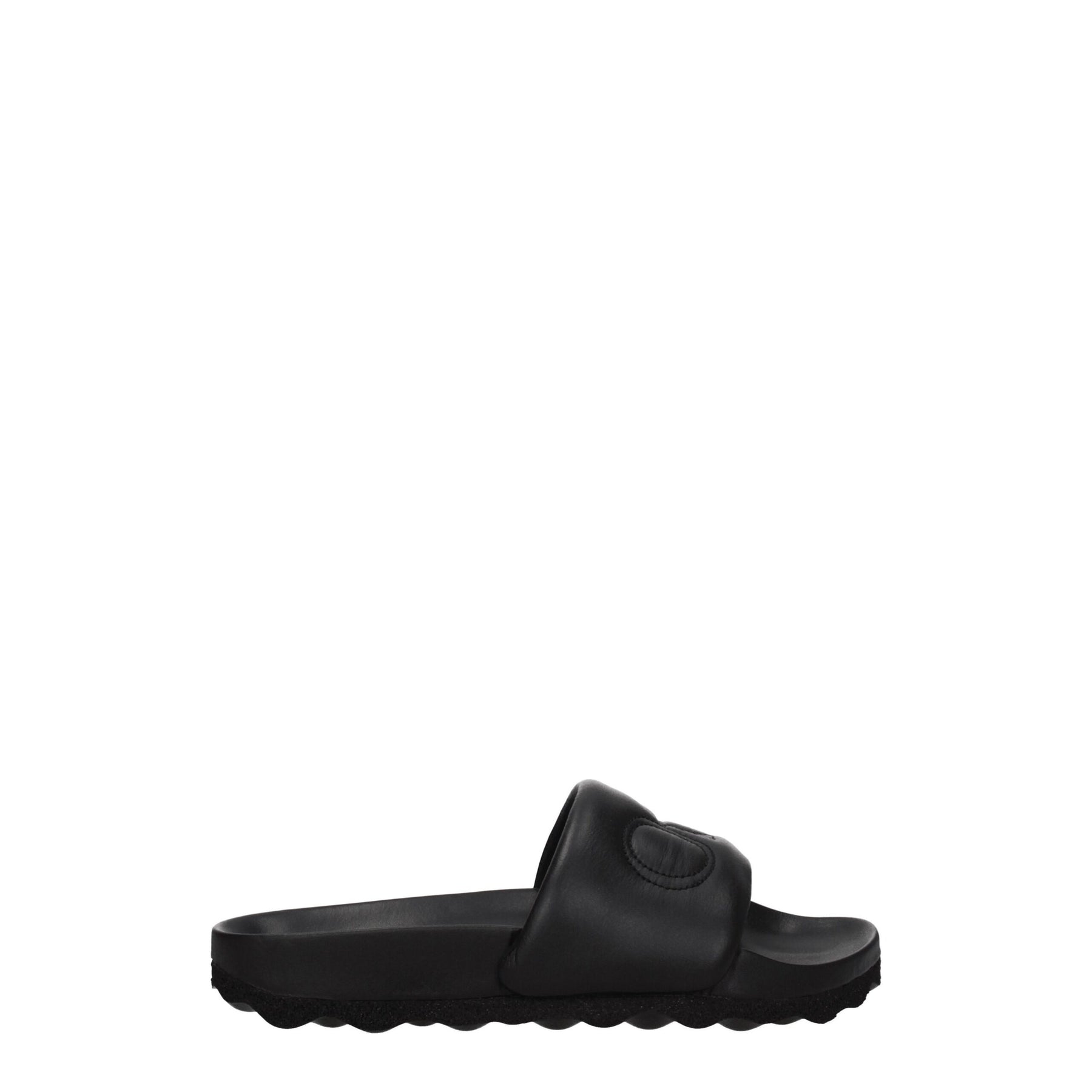 Off-White Black Leather Slippers | Regal Royce
