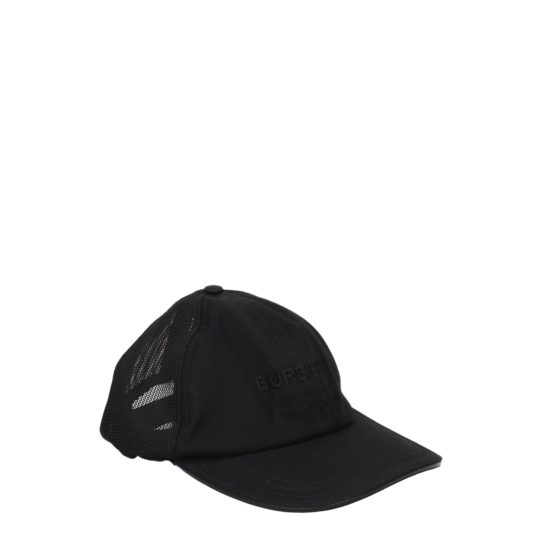 Burberry Black Cotton Cap (Baseball Hat) | Regal Royce