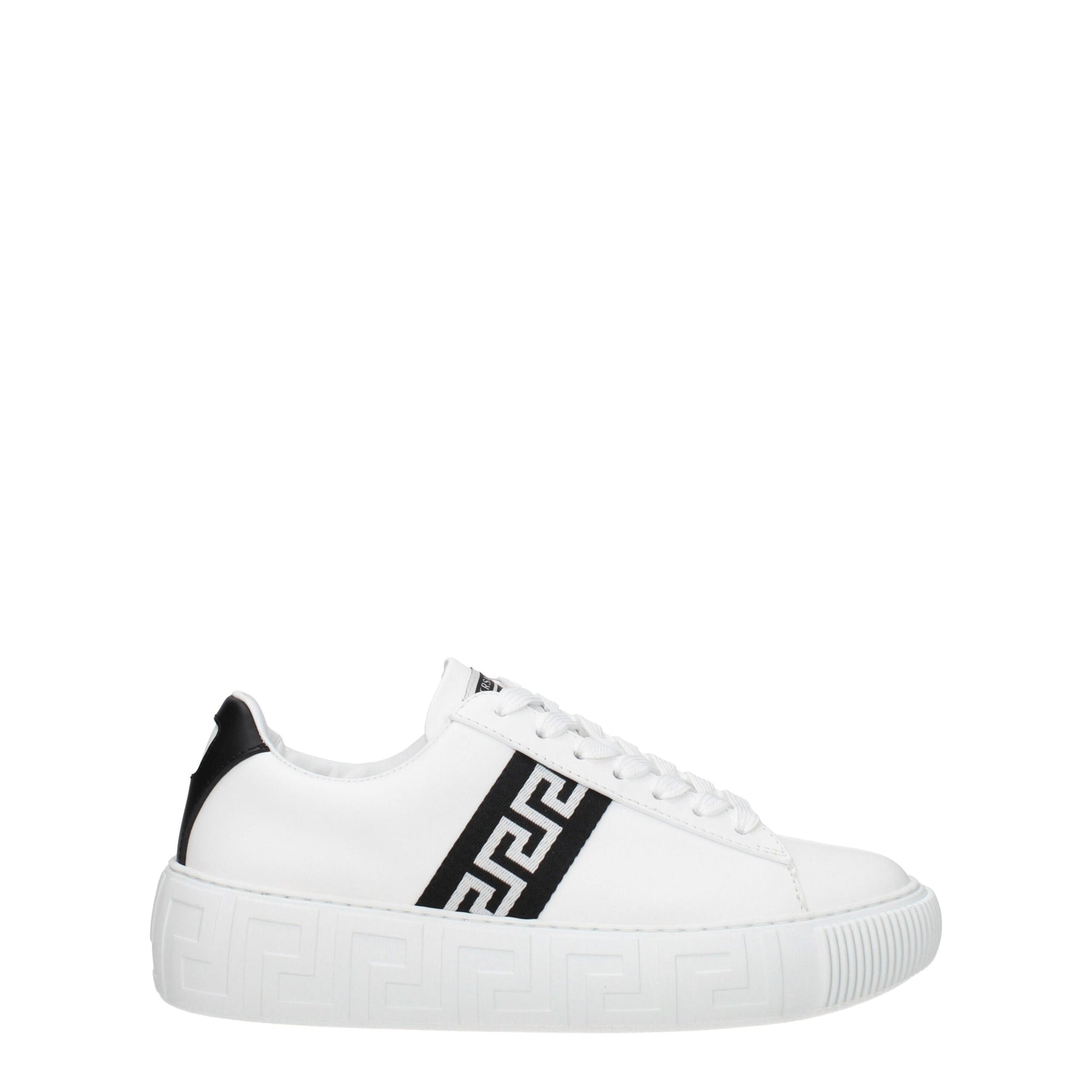 Versace White Leather Low Top Sneakers | Regal Royce