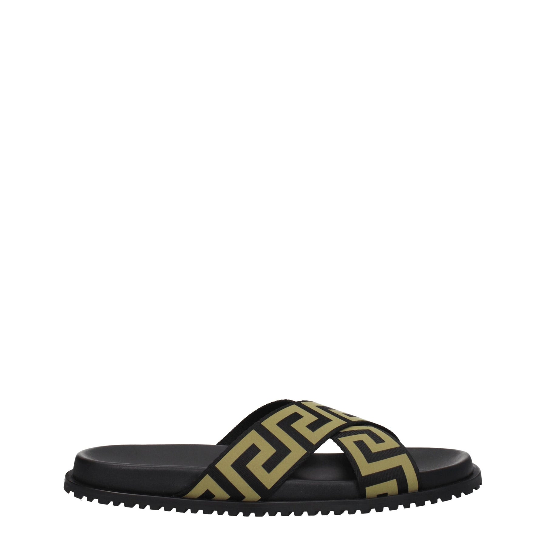 Versace Black Fabric Slippers | Regal Royce