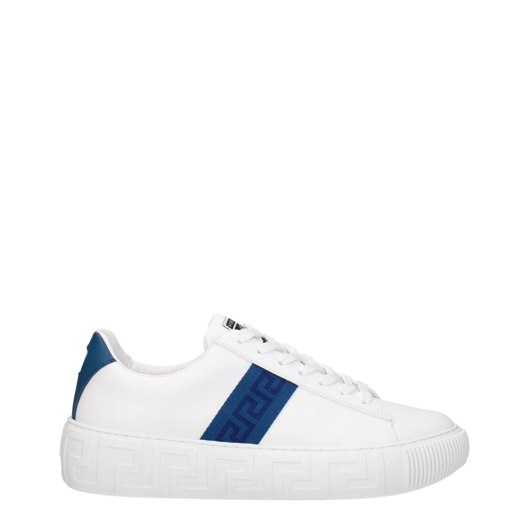 Versace White Leather Low Top Sneakers | Regal Royce
