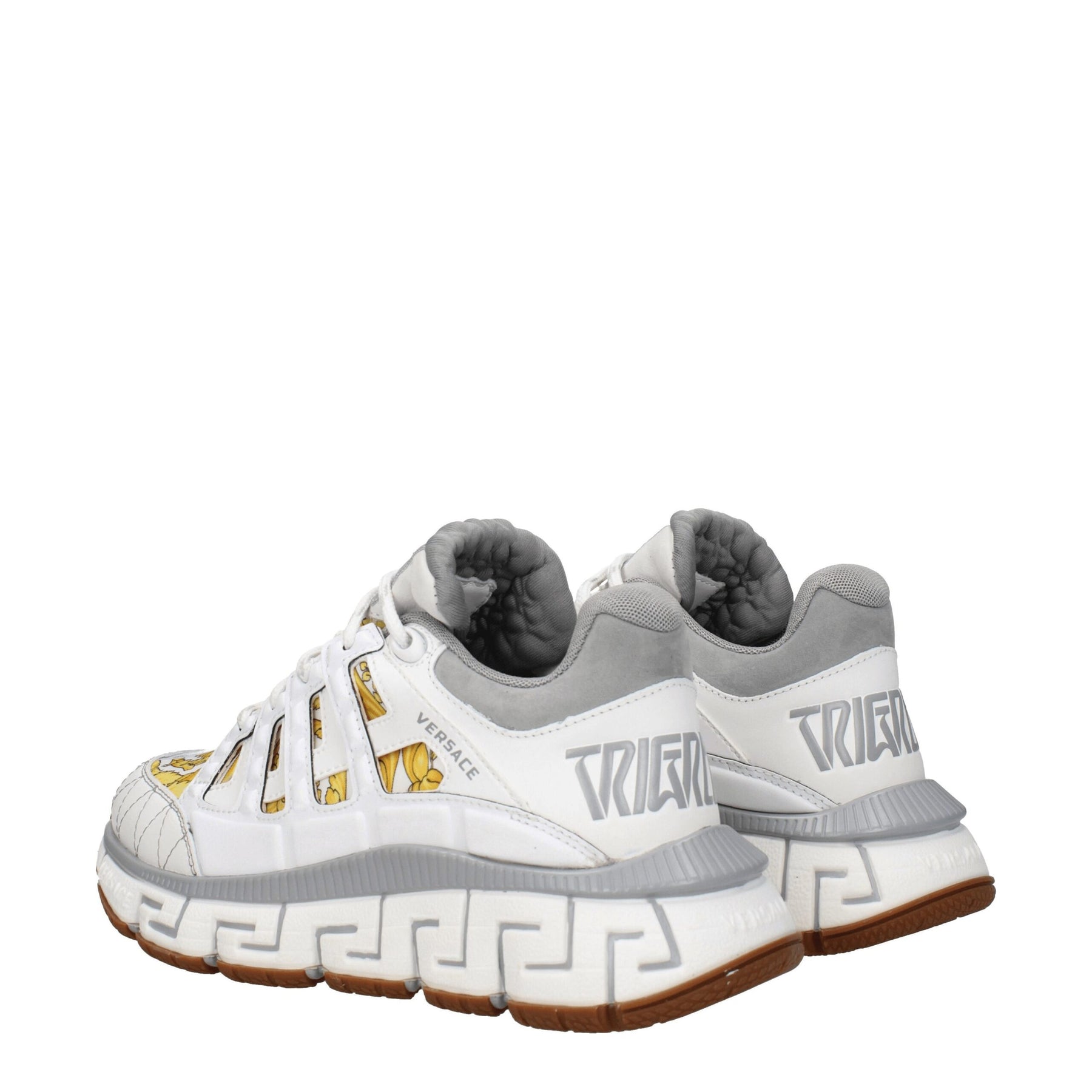 Versace White Fabric Athletic Sneakers | Regal Royce