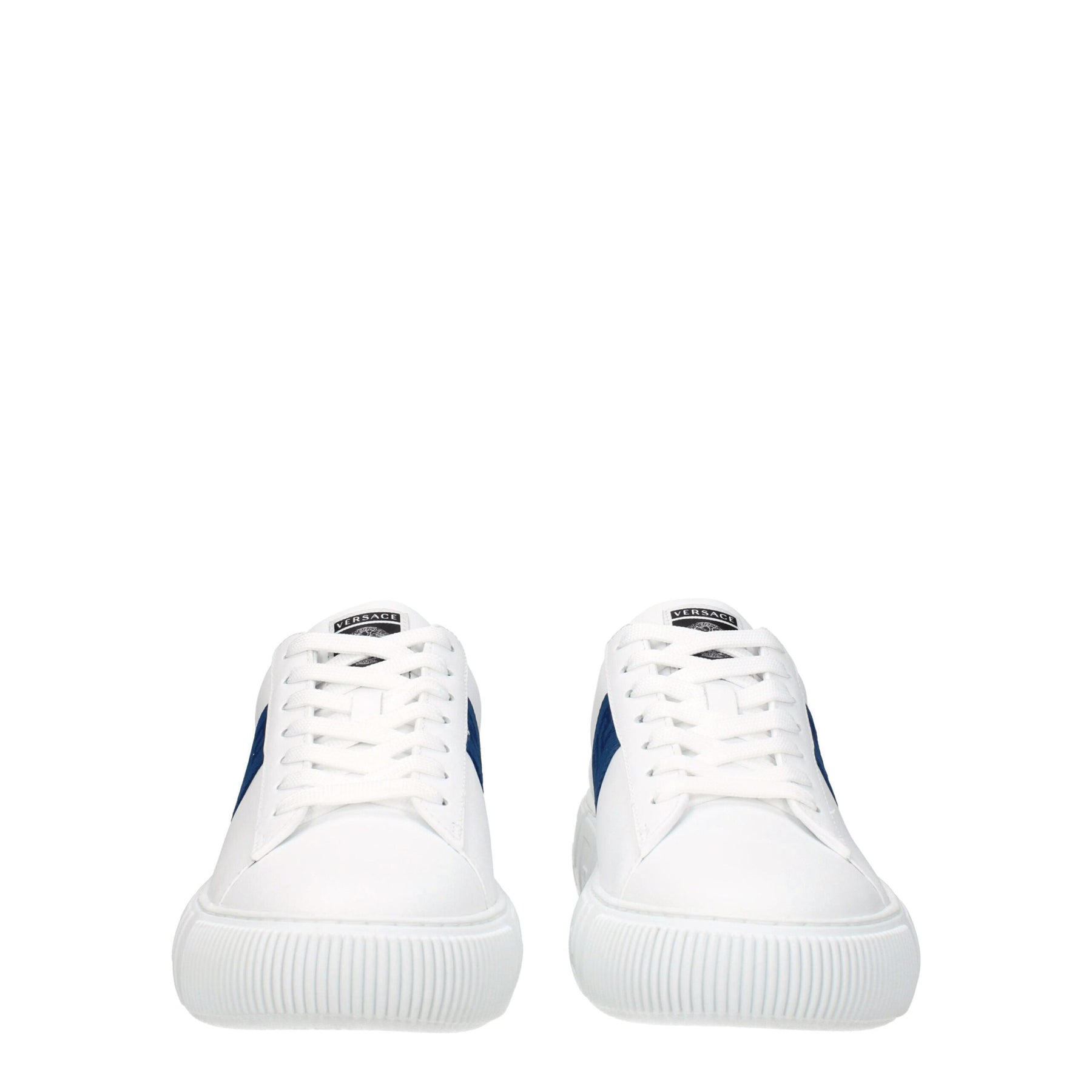 Versace White Leather Low Top Sneakers | Regal Royce