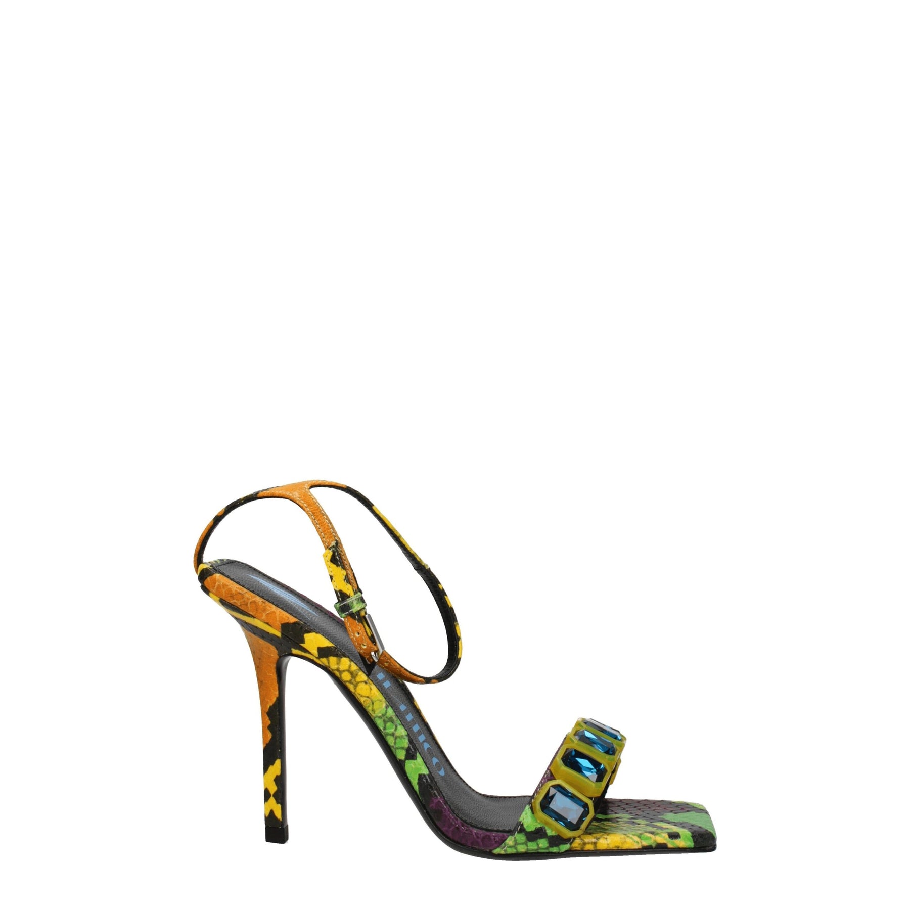 The Attico Multicolor Leather Stiletto Heel Sandals | Regal Royce