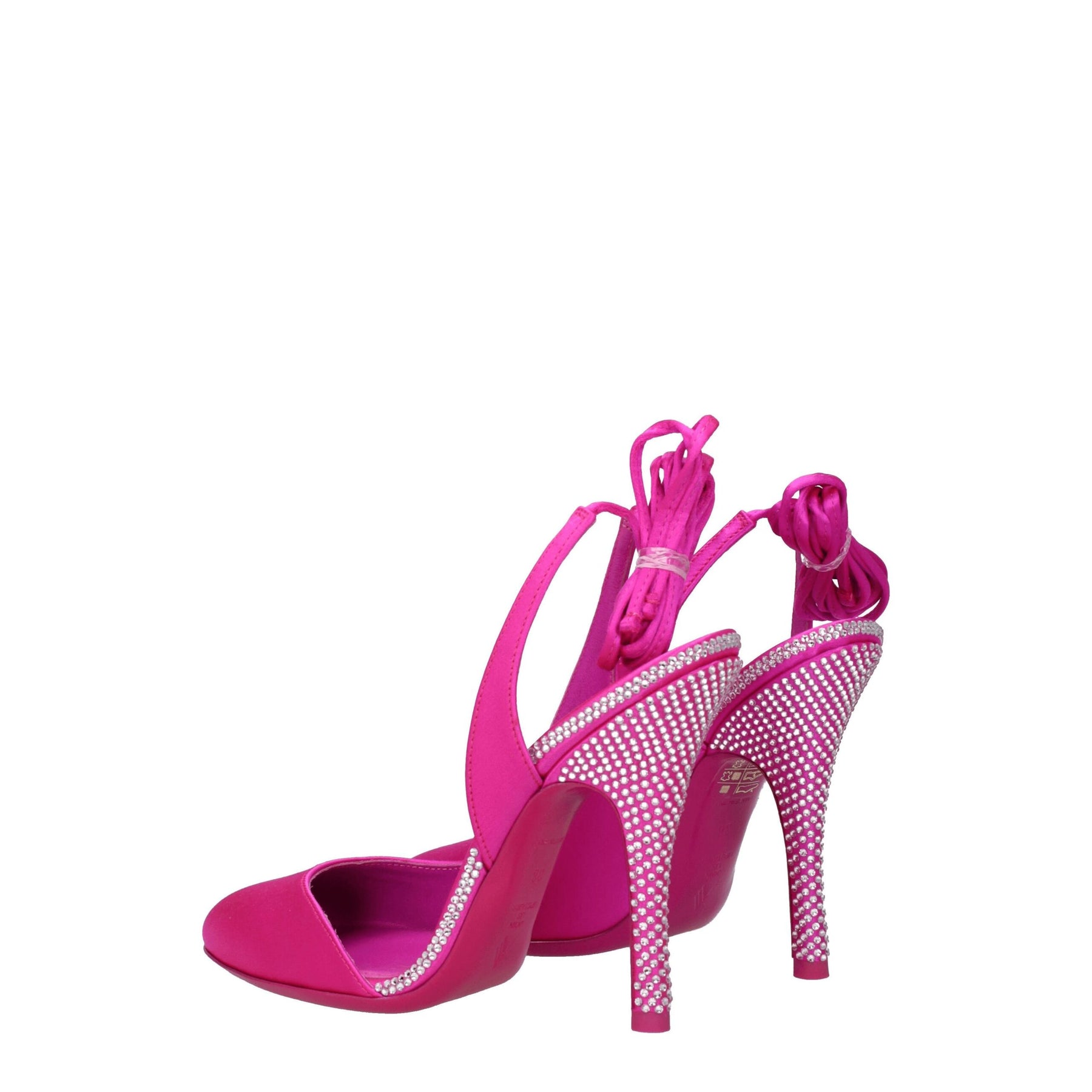The Attico Pink Satin Stiletto Heel Sandals | Regal Royce
