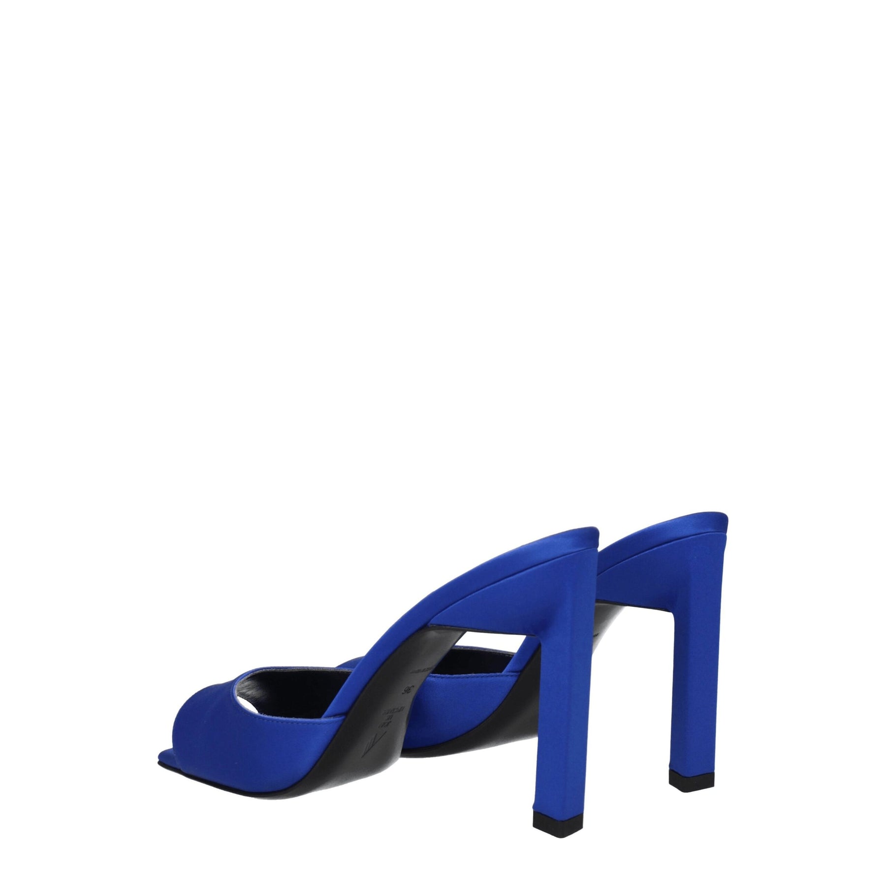 The Attico Blue Satin Stiletto Heel Sandals | Regal Royce