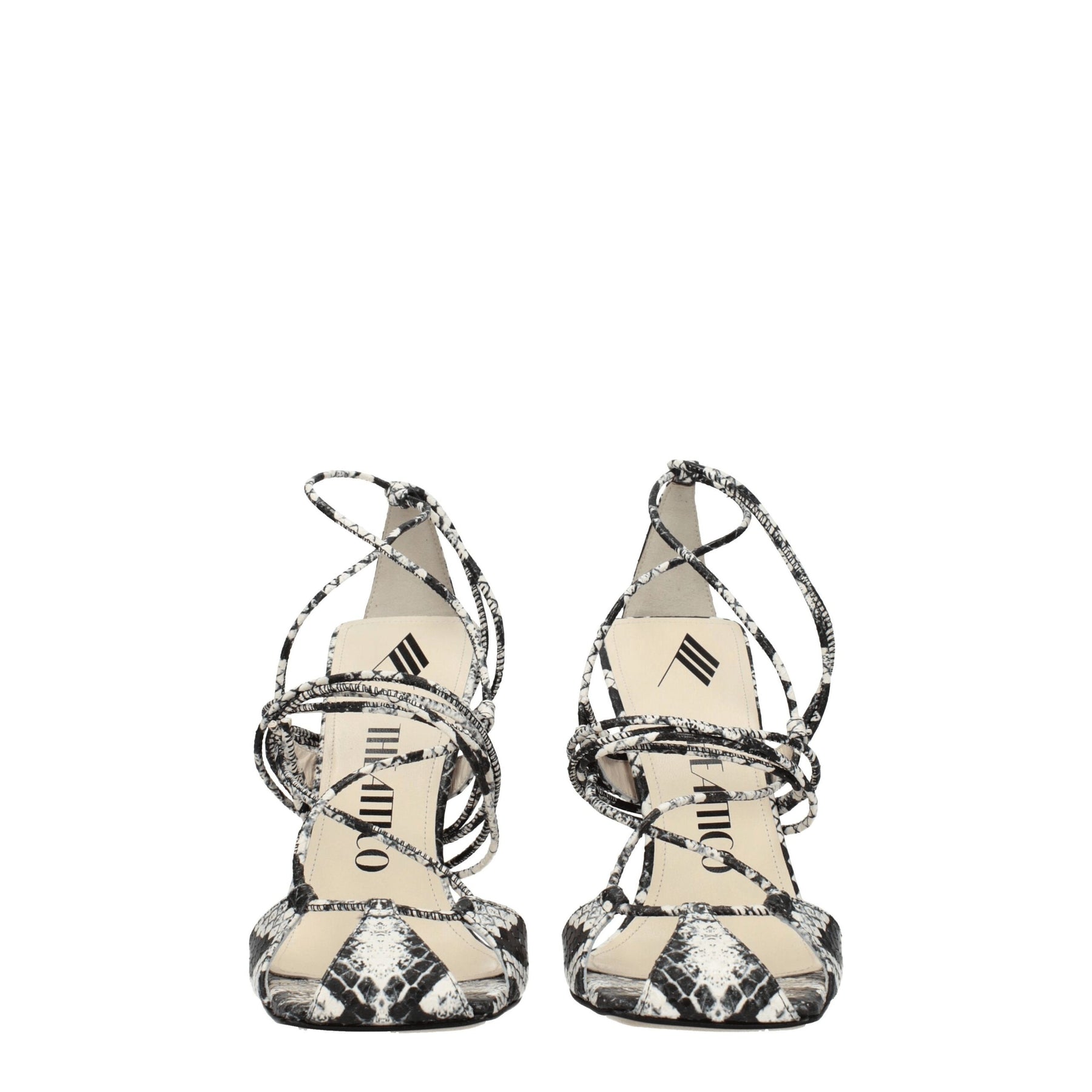 The Attico White Leather Stiletto Heel Sandals | Regal Royce