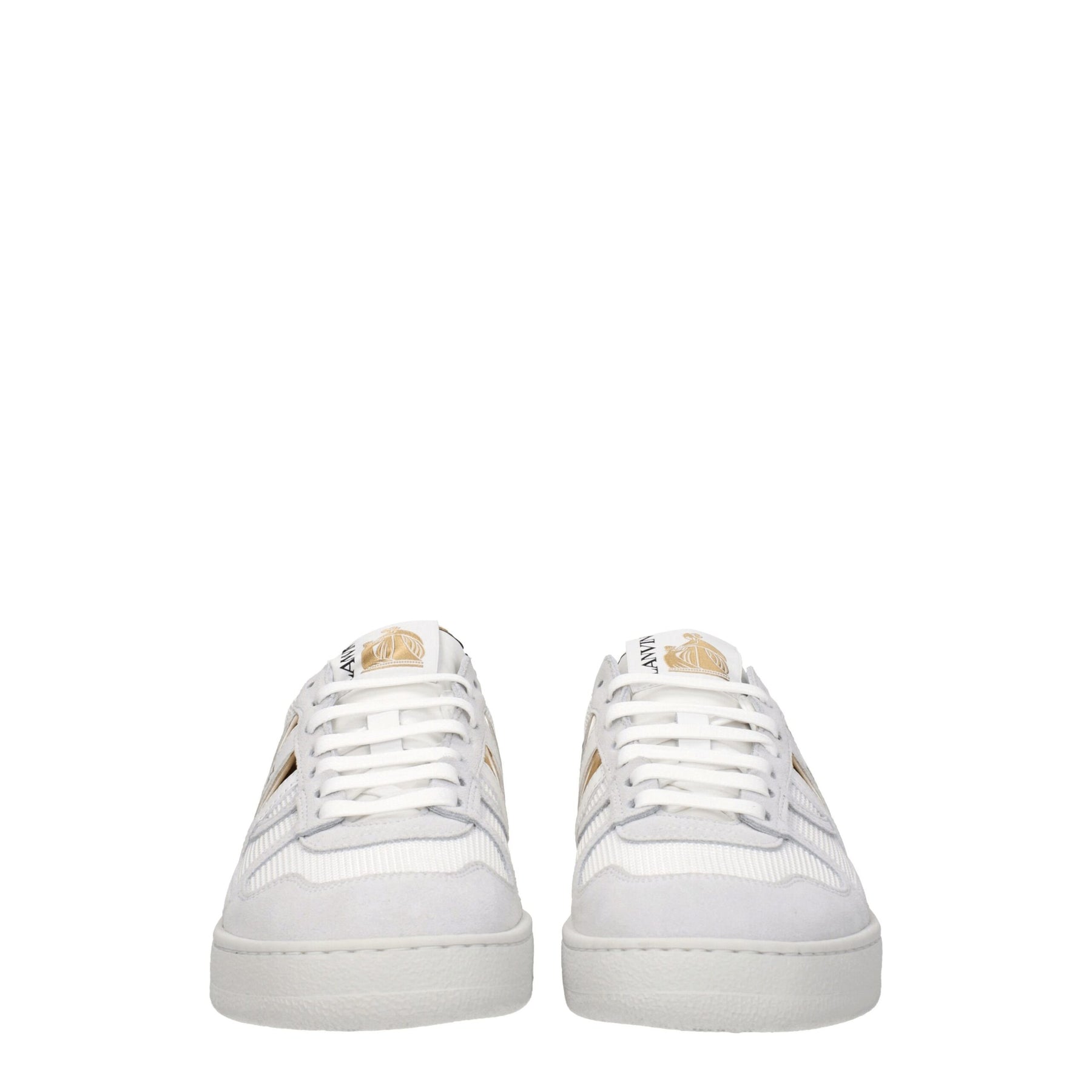 Lanvin White Fabric Low Top Sneakers | Regal Royce