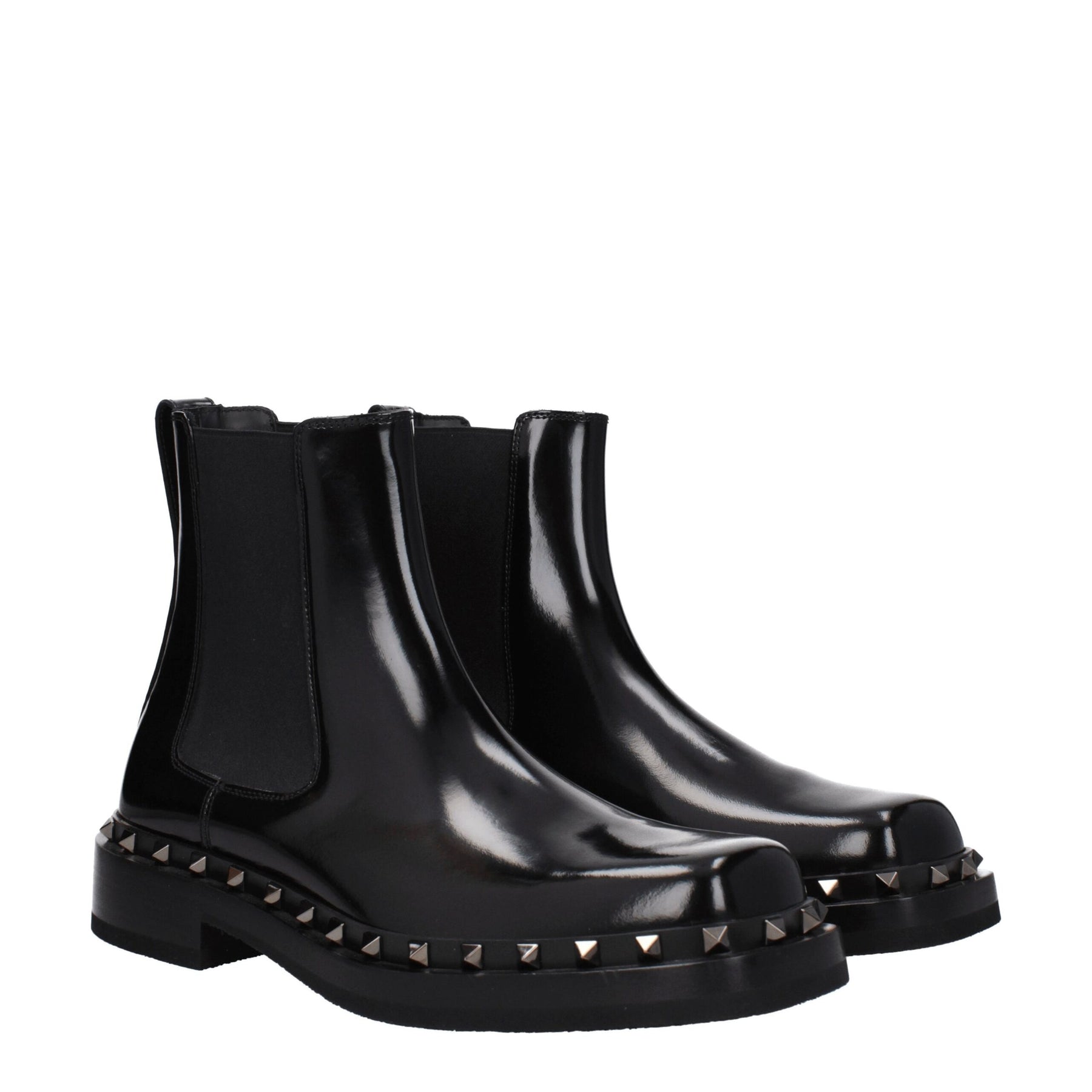 Valentino Garavani Black Leather Ankle Boots | Regal Royce