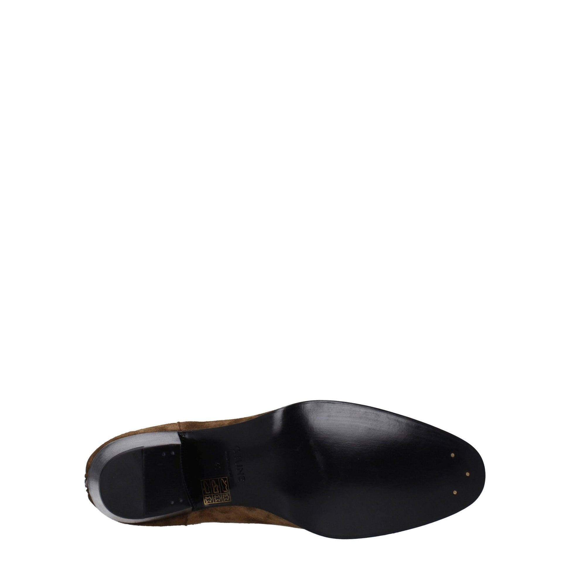 Celine Brown Leather Ankle Boots