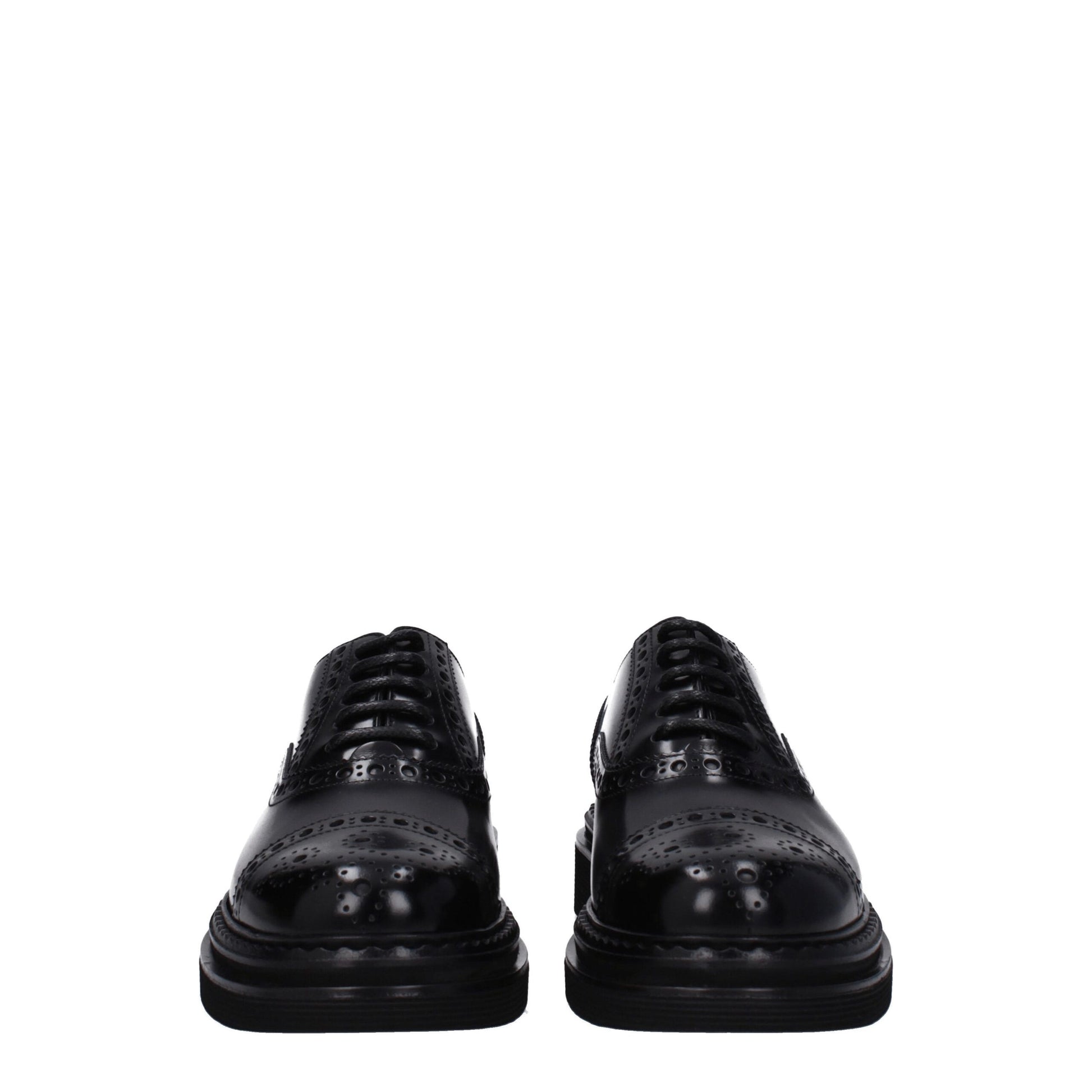 Dolce & Gabbana Black Leather Oxfords And Derbies