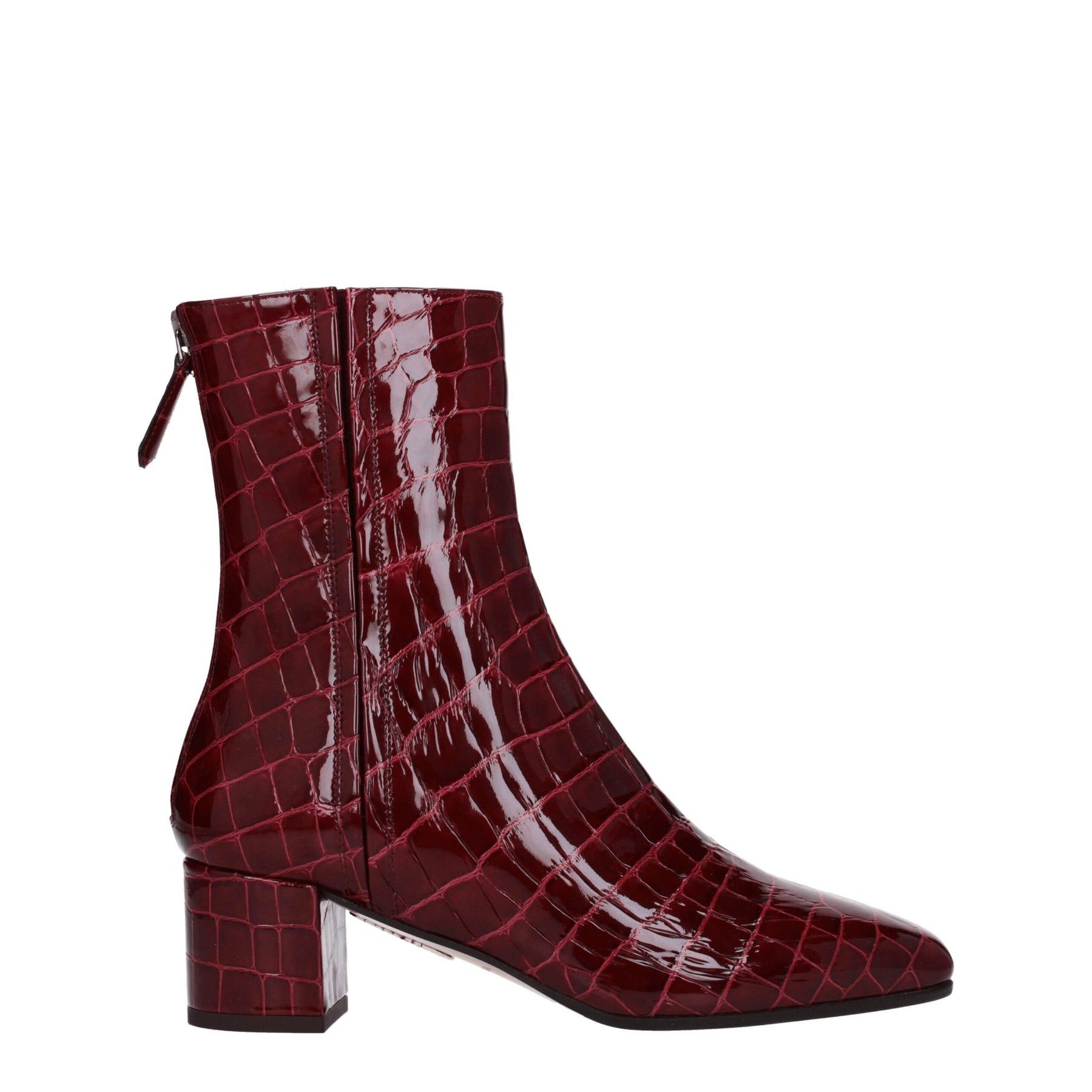 Aquazzura Red Leather Ankle Boots | Regal Royce
