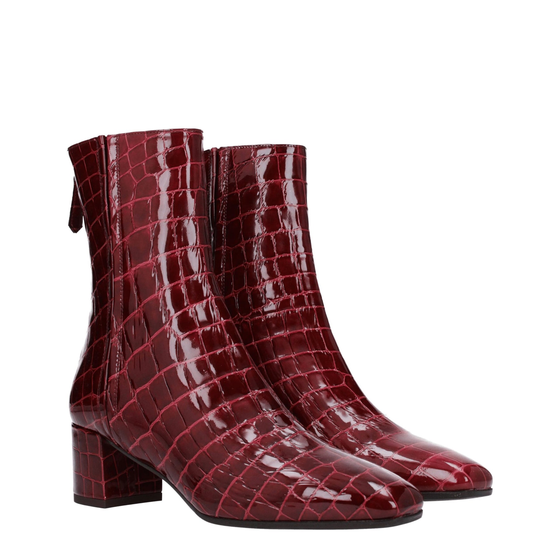 Aquazzura Red Leather Ankle Boots | Regal Royce