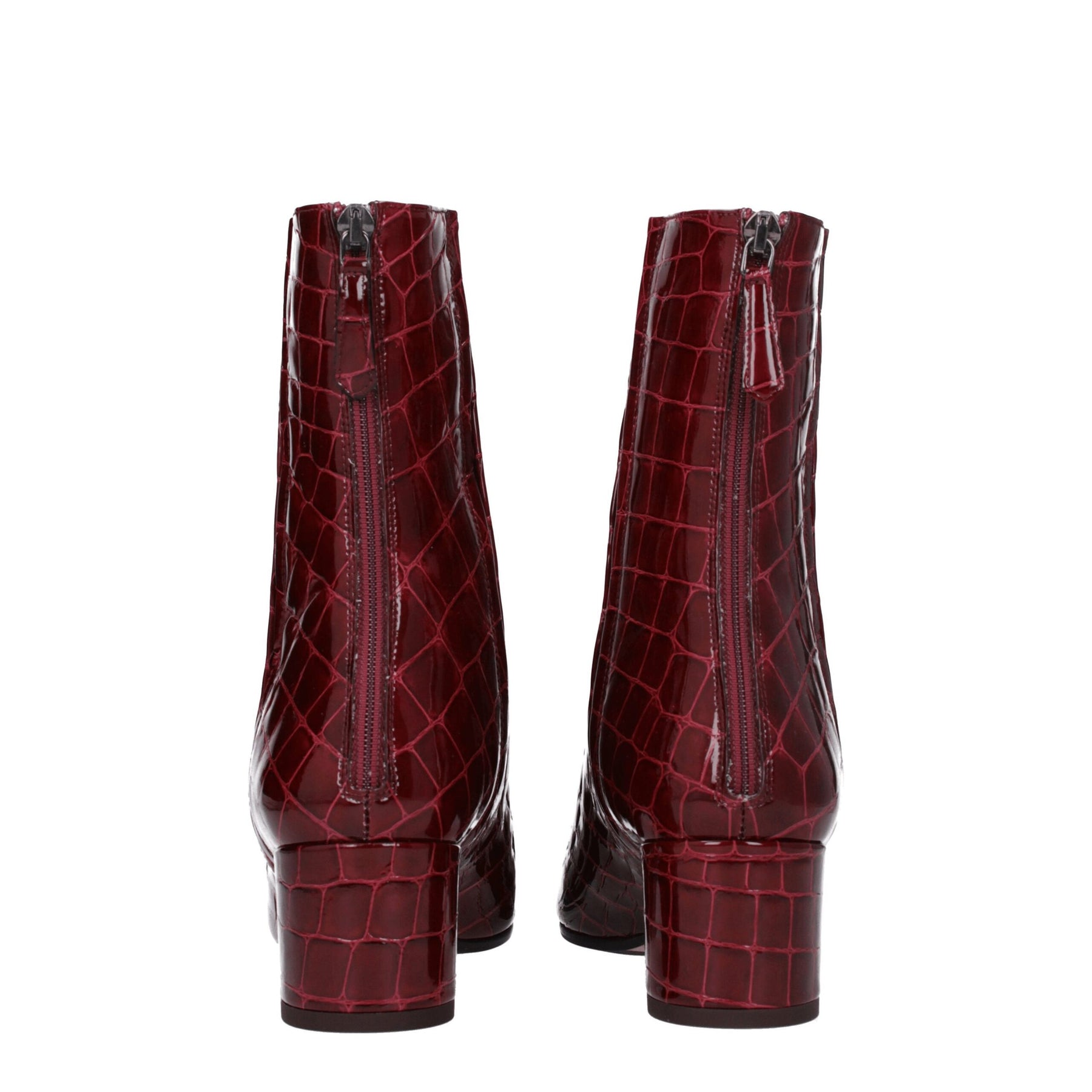 Aquazzura Red Leather Ankle Boots | Regal Royce