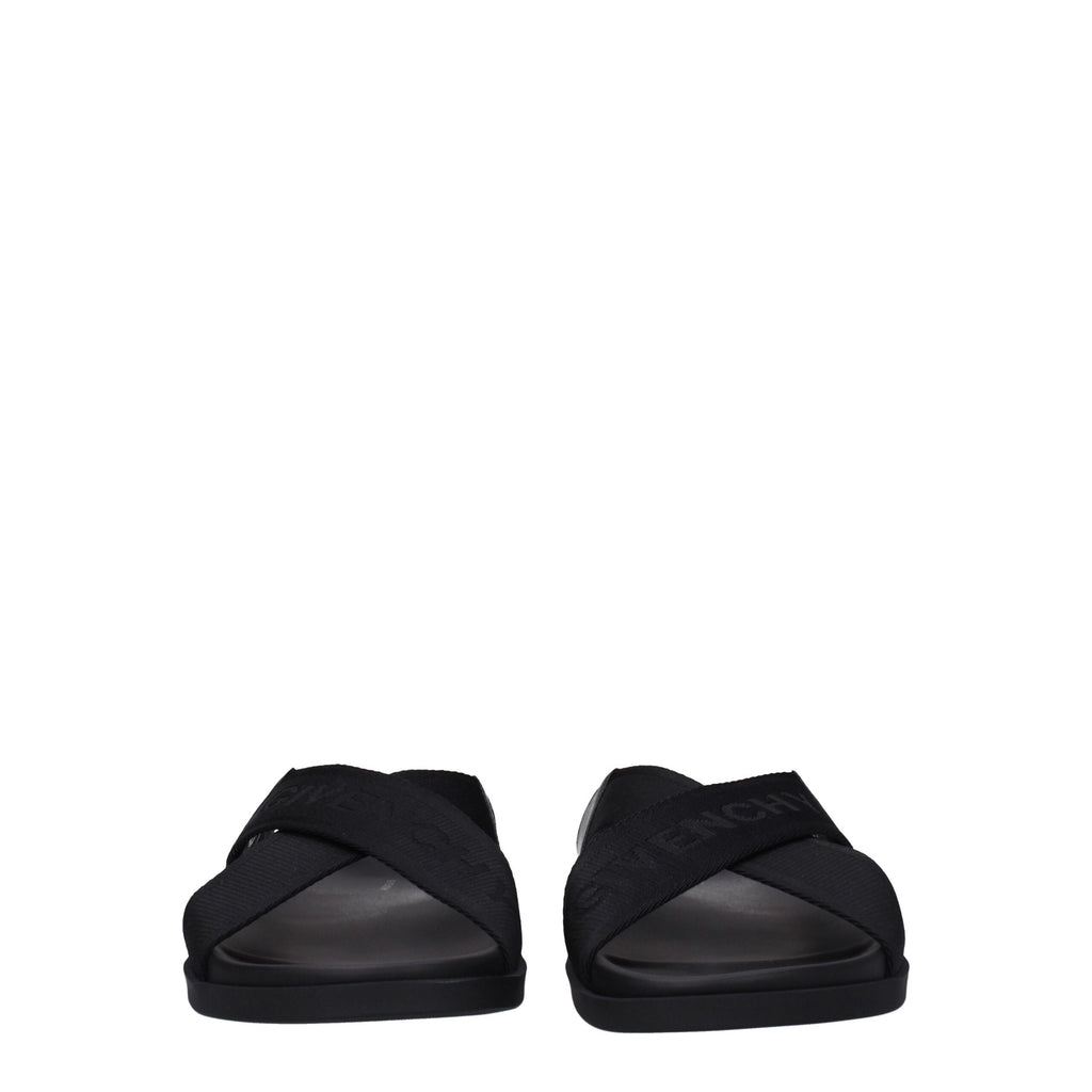 Givenchy Black Fabric Slippers