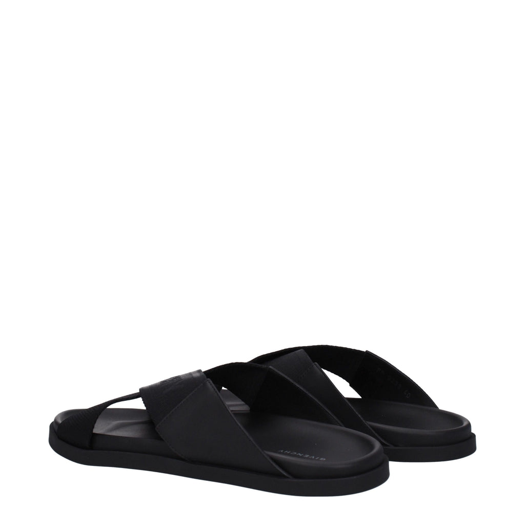 Givenchy Black Fabric Slippers