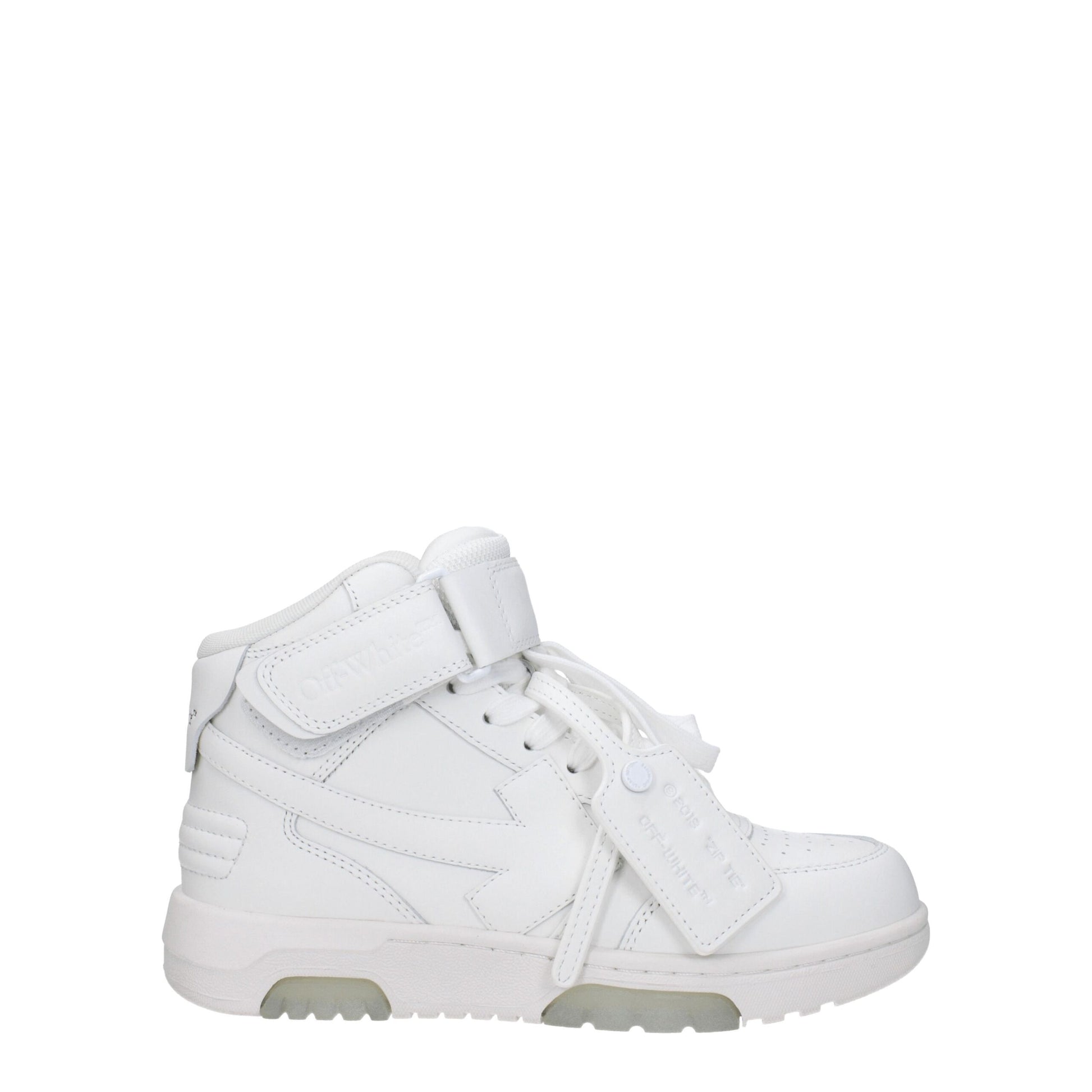 Off-White White Leather High Top Sneakers