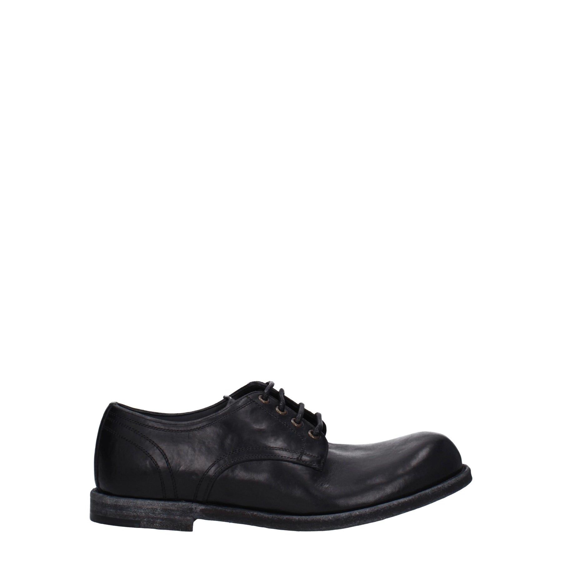 Dolce & Gabbana Black Leather Oxfords And Derbies | Regal Royce