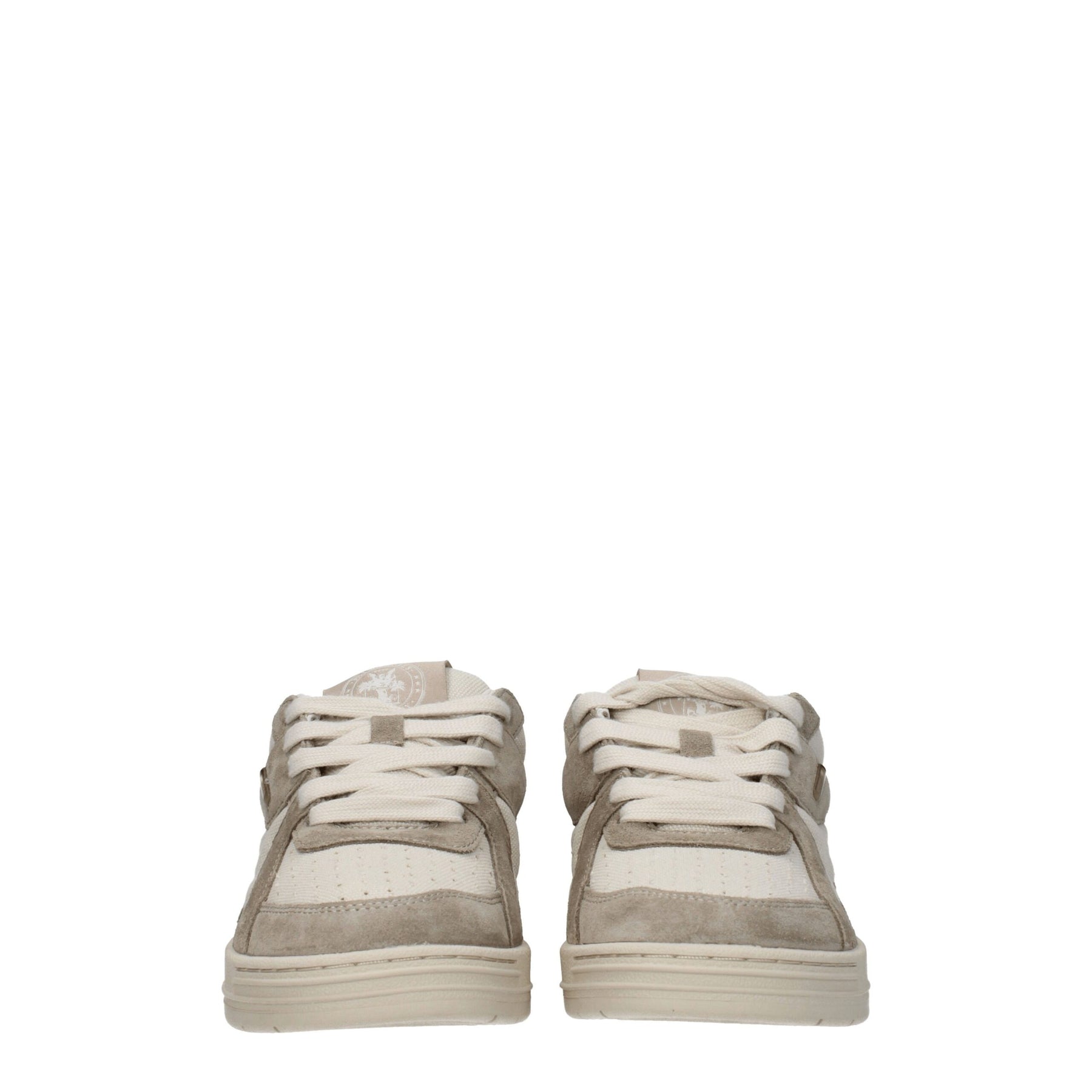 Palm Angels Beige Fabric Low Top Sneakers | Regal Royce