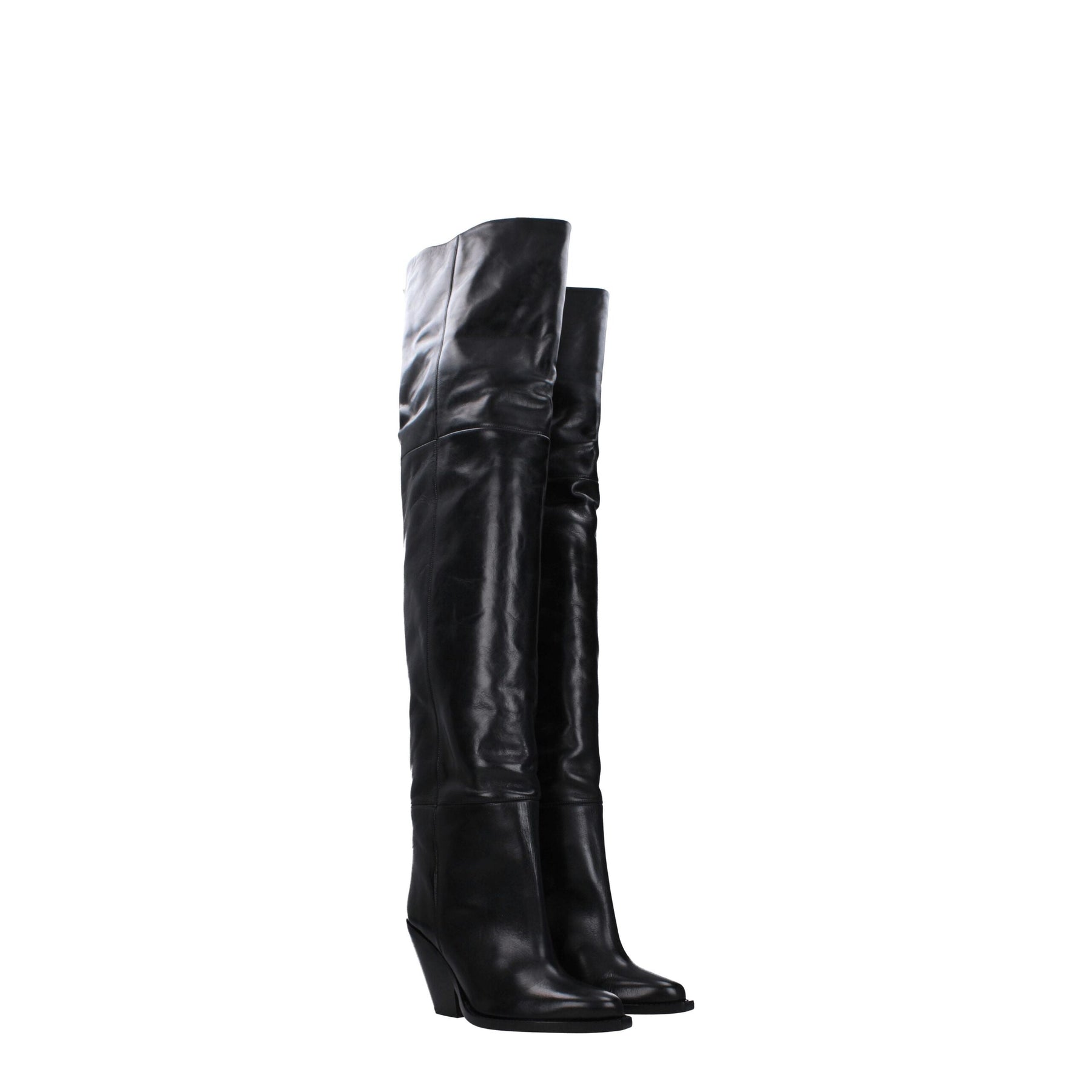 Isabel Marant Black Leather Over The Knee | Regal Royce