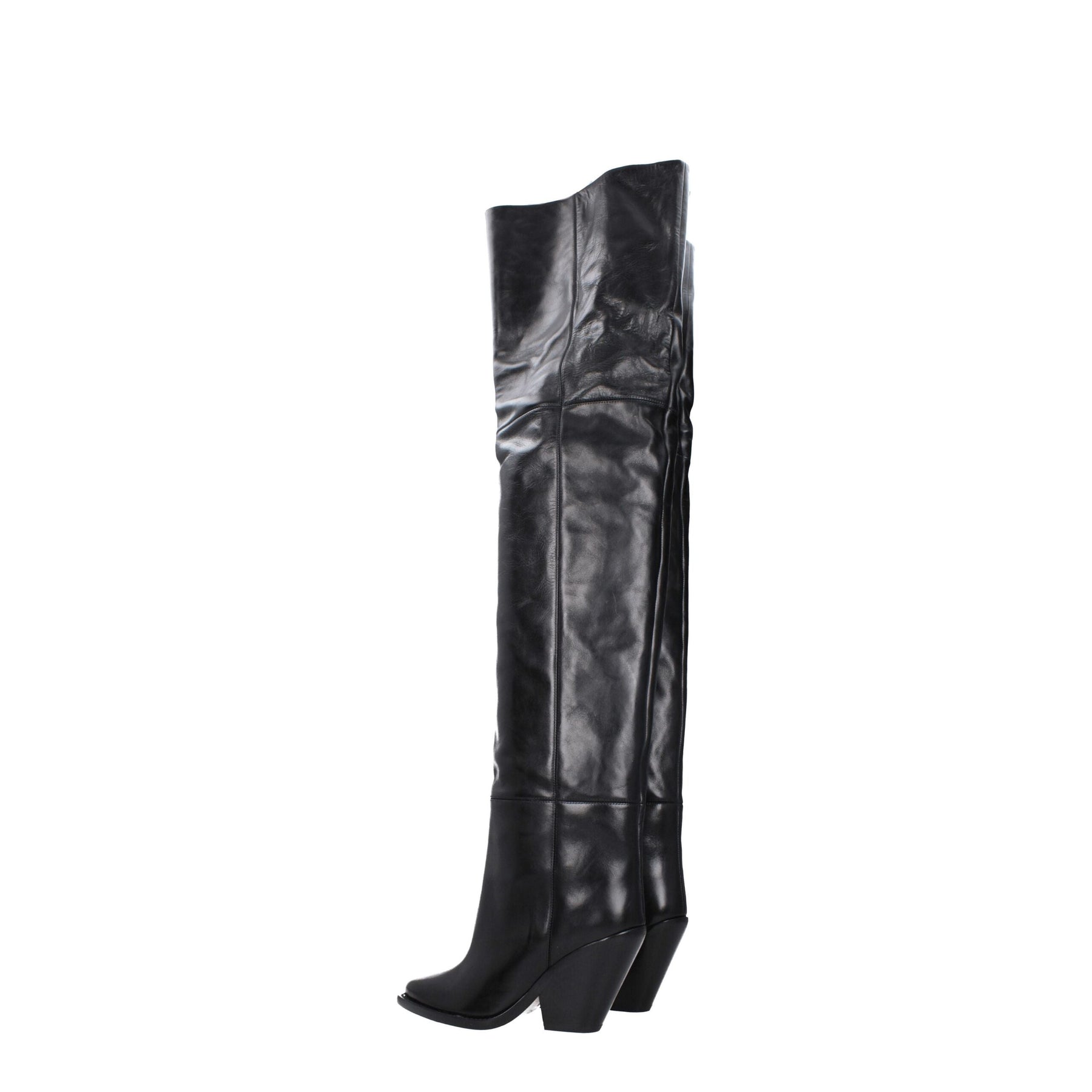 Isabel Marant Black Leather Over The Knee | Regal Royce