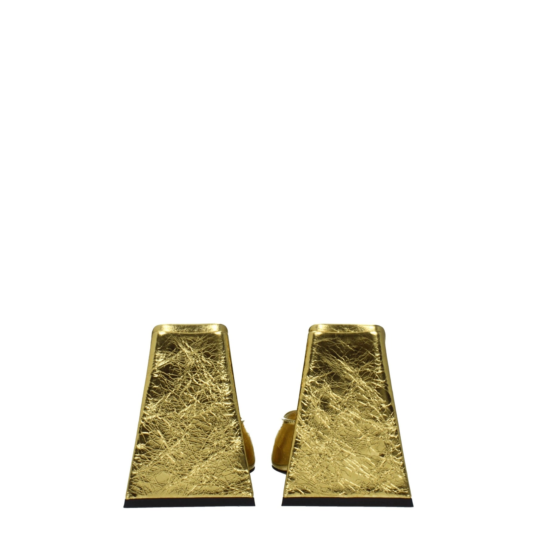 The Attico Gold Leather Platform Sandals | Regal Royce