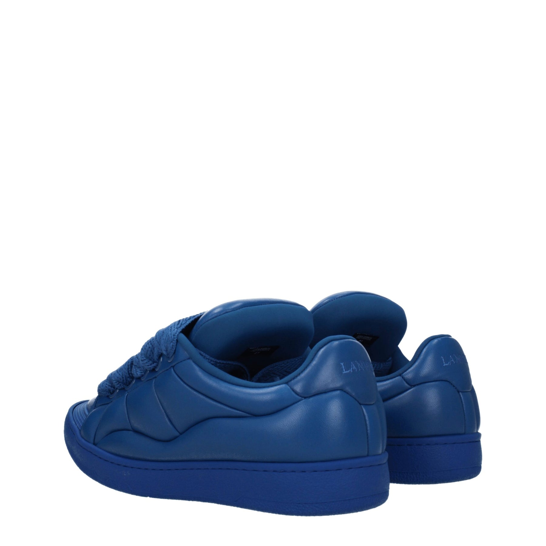 Lanvin Blue Leather Low Top Sneakers | Regal Royce
