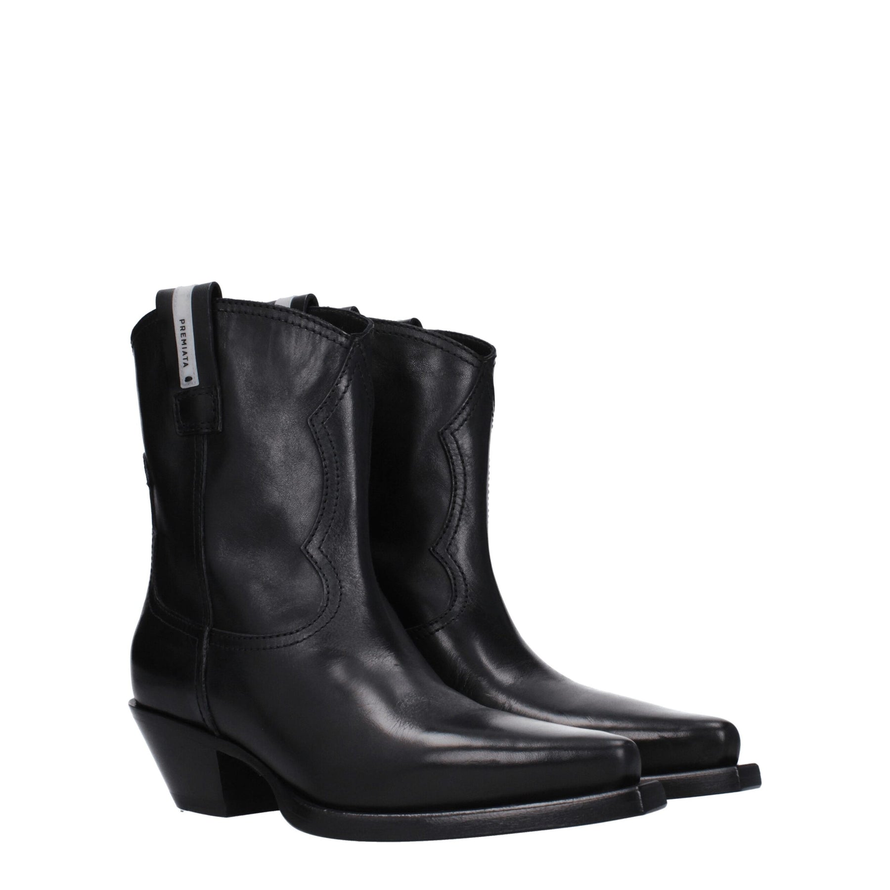 Premiata Black Leather Ankle Boots | Regal Royce