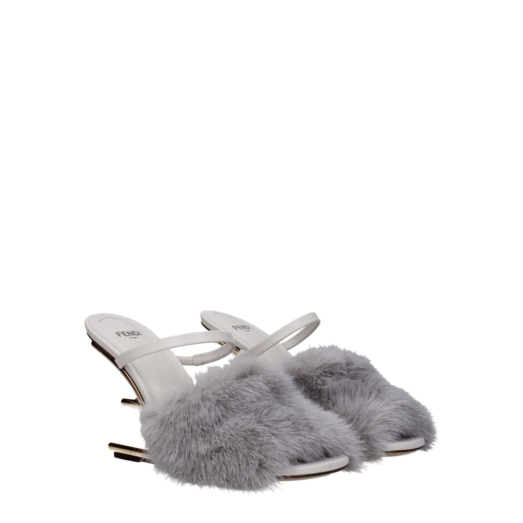 Fendi Gray Mink Slippers | Regal Royce