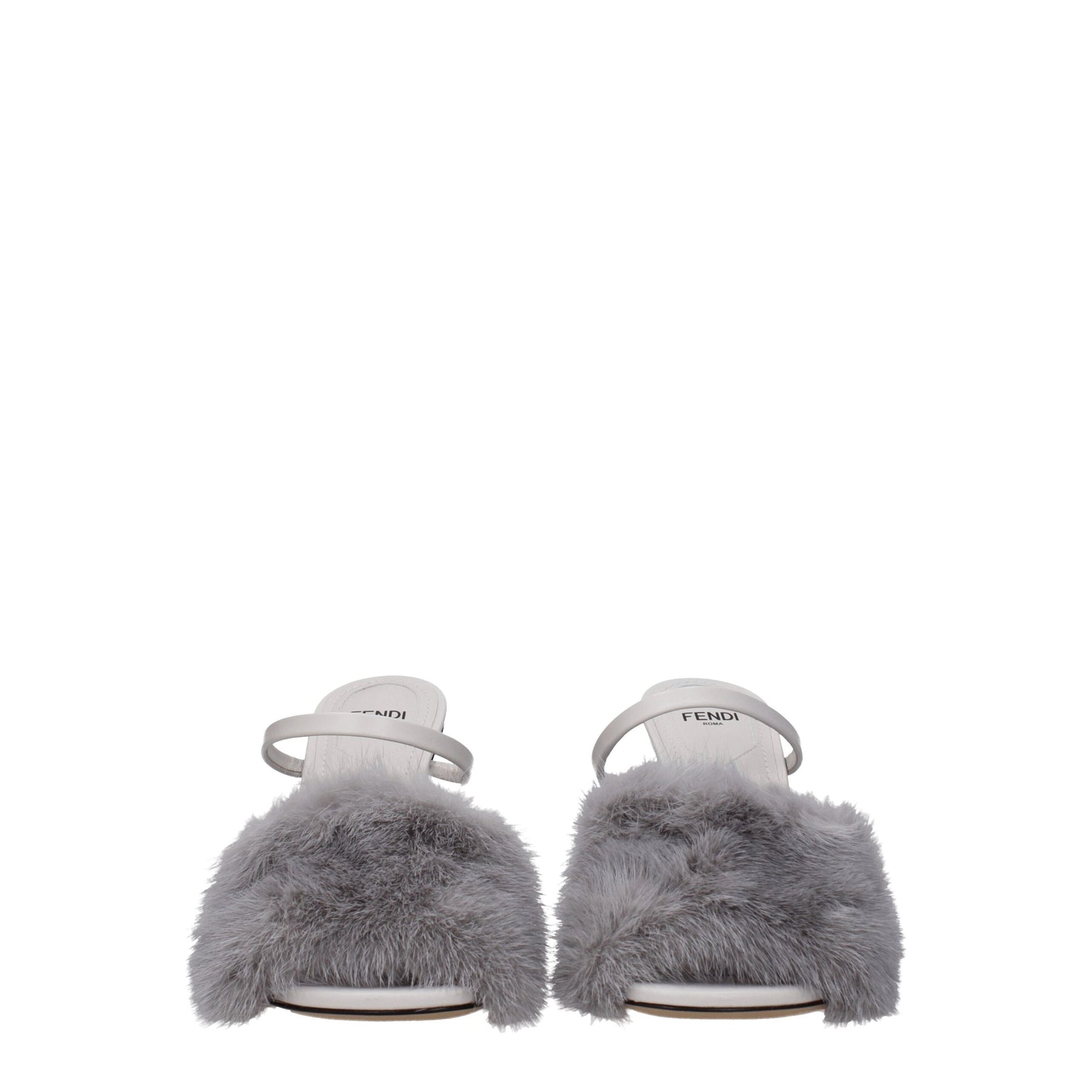 Fendi Gray Mink Slippers | Regal Royce