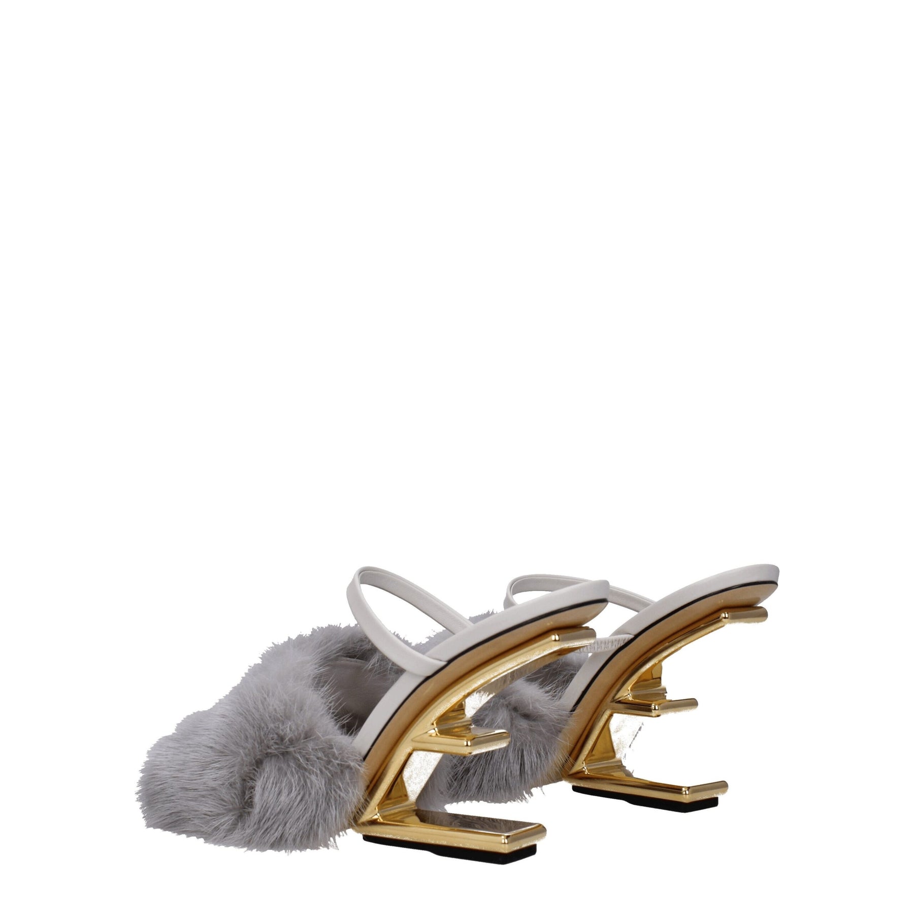 Fendi Gray Mink Slippers | Regal Royce