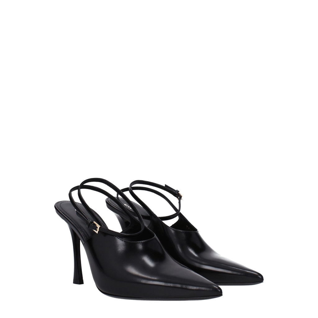 Givenchy Black Leather High Heel Pumps