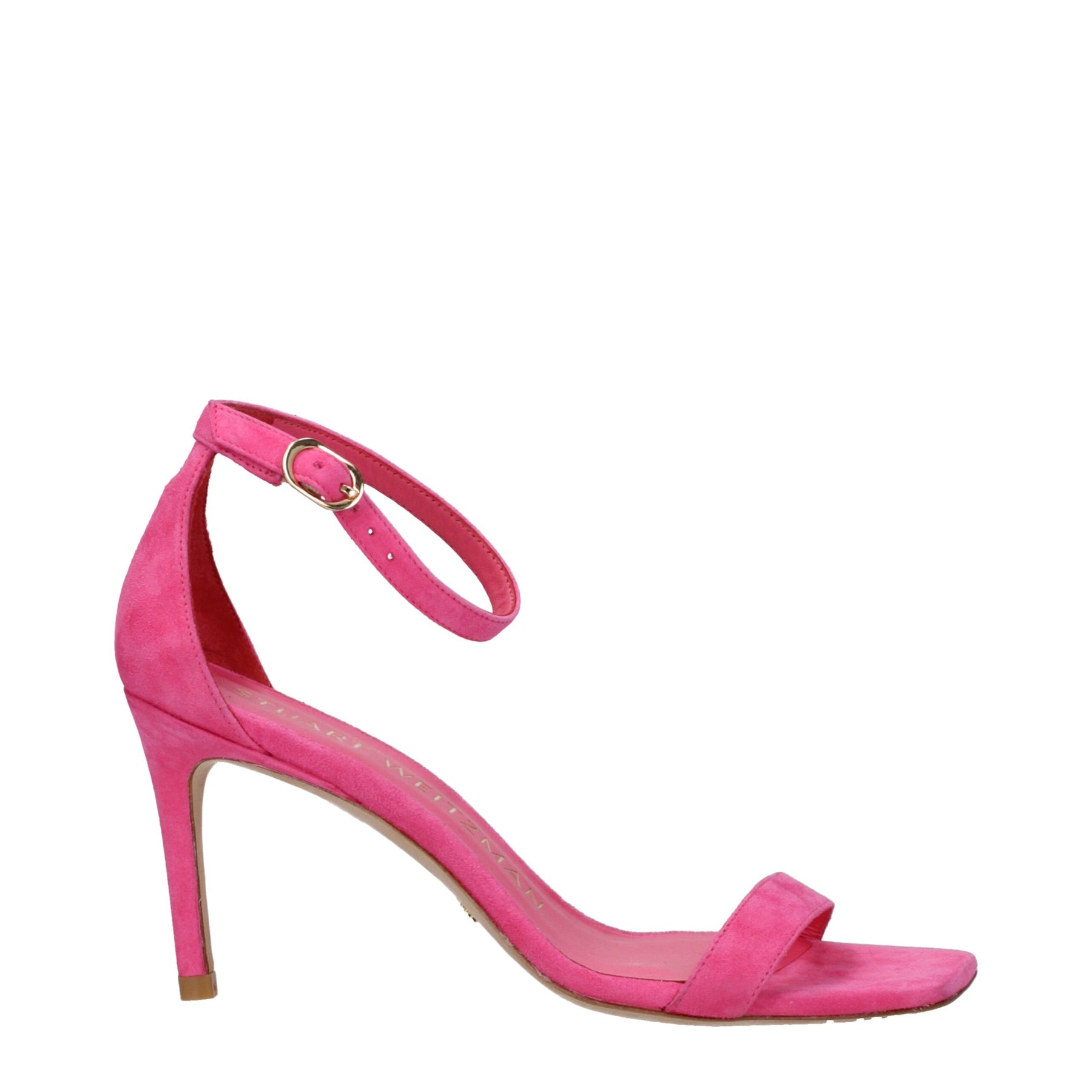 Stuart Weitzman Pink Leather Stiletto Heel Sandals | Regal Royce