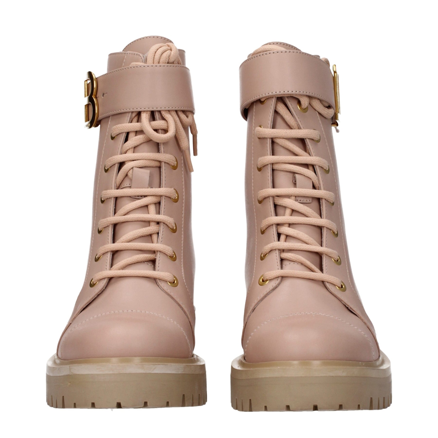 Balmain Beige Leather Ankle Boots | Regal Royce