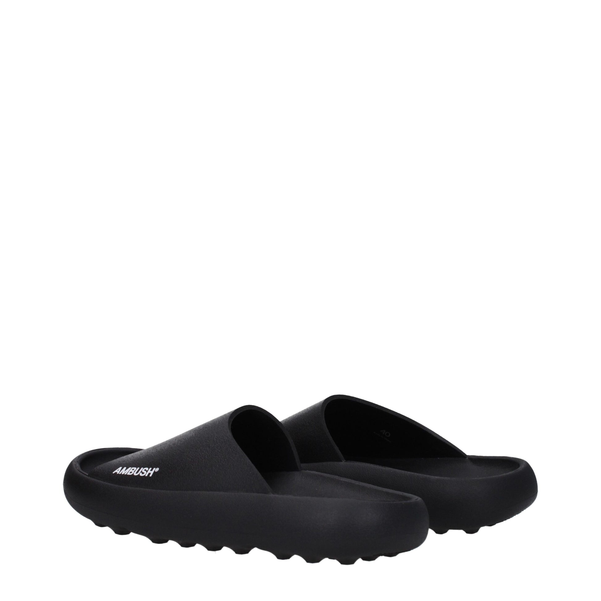 Ambush Black Cotton Slippers