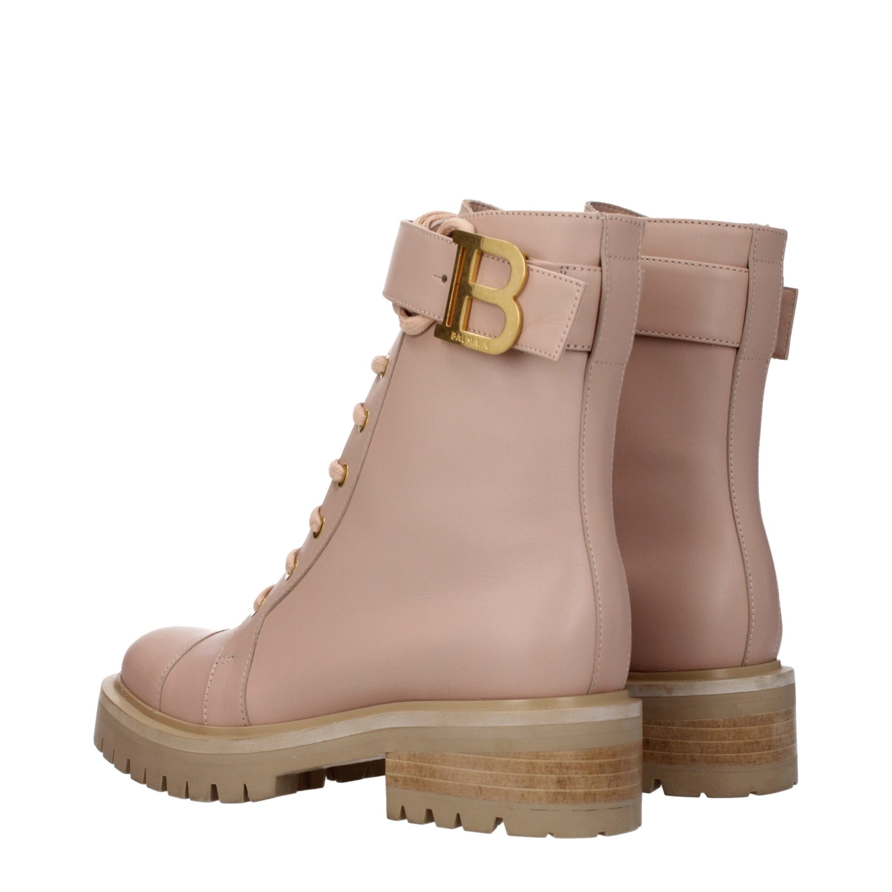 Balmain Beige Leather Ankle Boots | Regal Royce