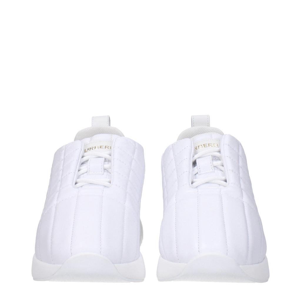 Burberry White Leather Sneakers