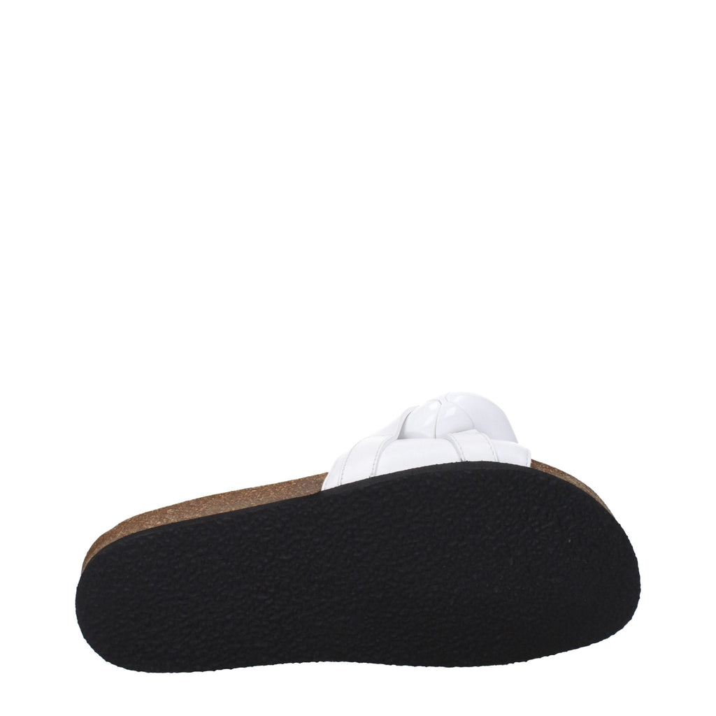 Jw Anderson White Leather Slippers