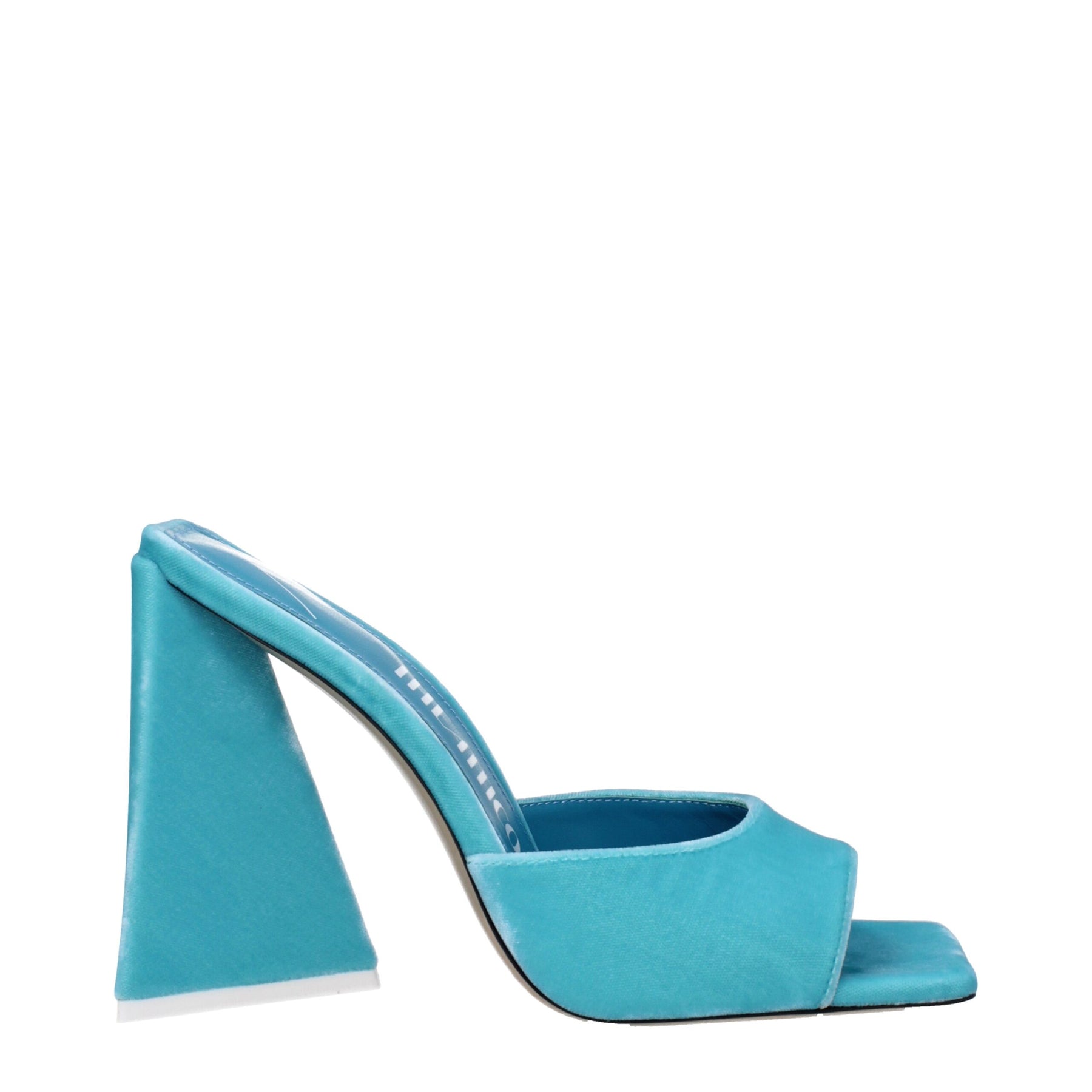 The Attico Light Blue Velvet Platform Sandals | Regal Royce