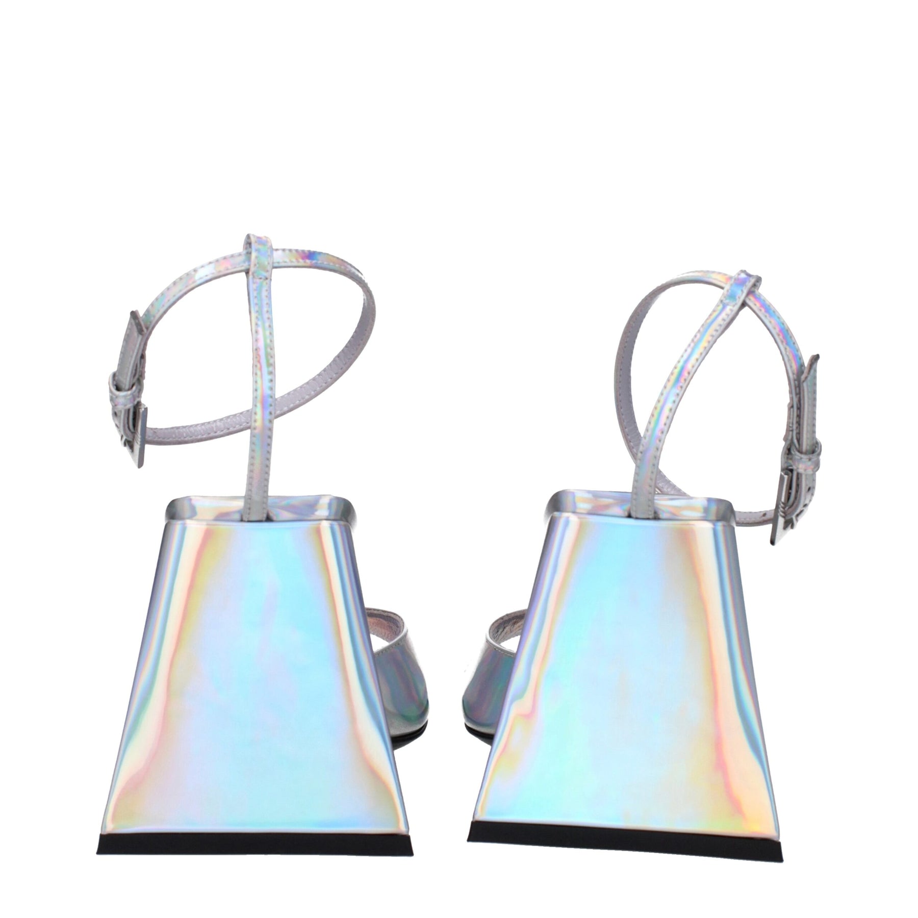 The Attico Gray Leather Platform Sandals | Regal Royce