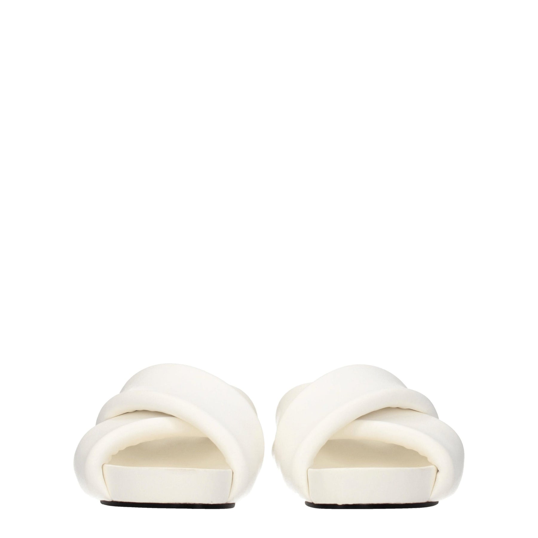 Jil Sander White Leather Slippers | Regal Royce