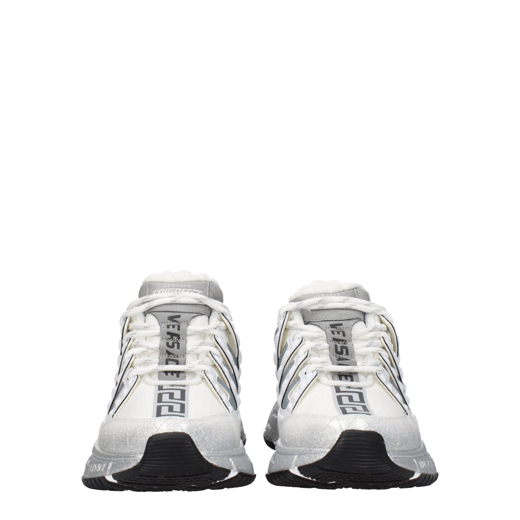 Versace White Fabric Athletic Sneakers | Regal Royce