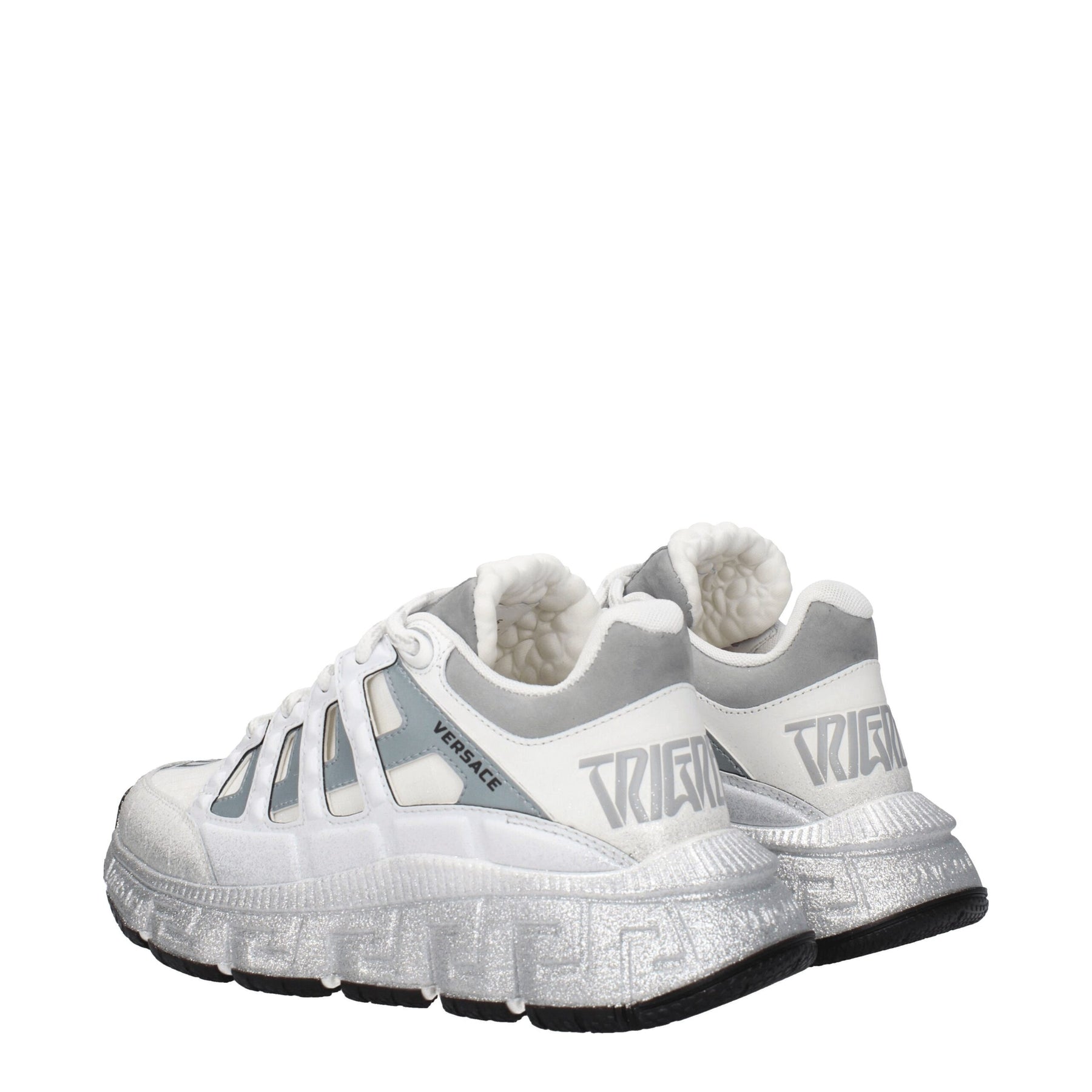 Versace White Fabric Athletic Sneakers | Regal Royce